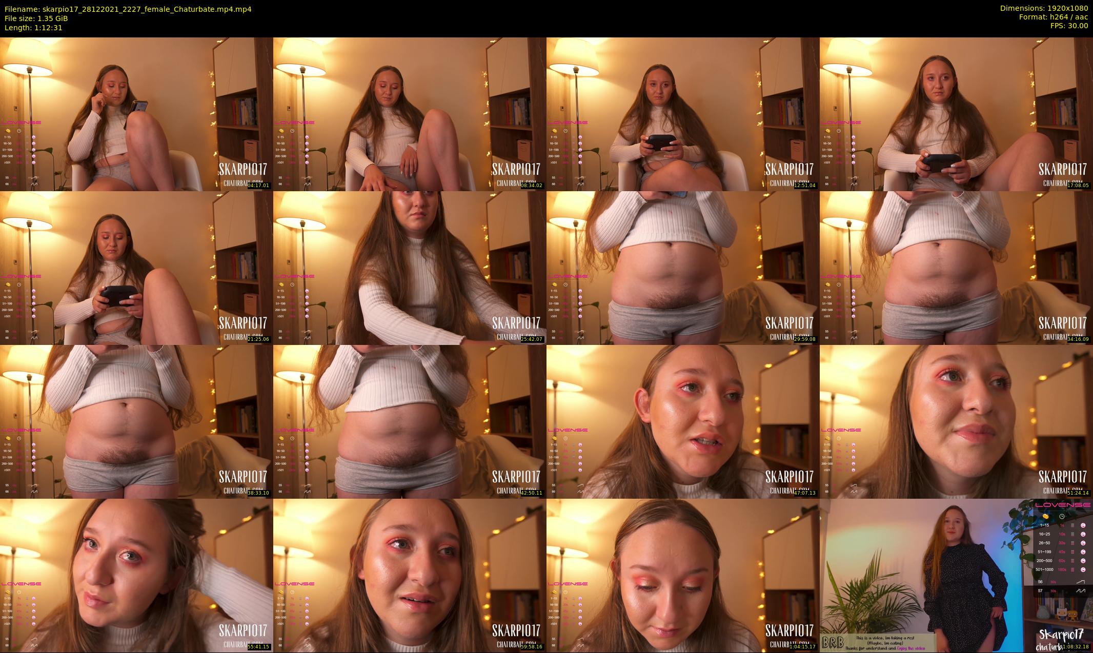 skarpio17 — 73 minute Chaturbate female cam show recording, 1080p, Dec 28, 2021