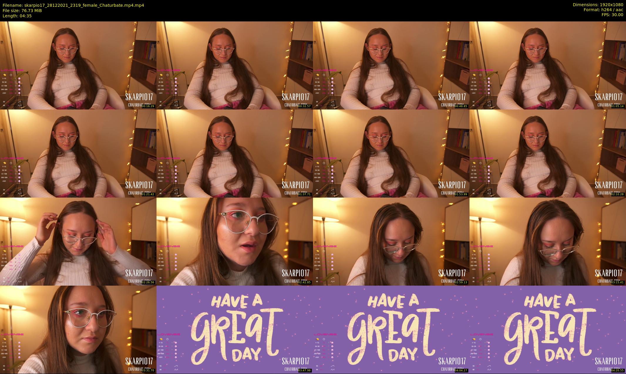 skarpio17 — 5 minute Chaturbate female cam show recording, 1080p, Dec 28, 2021