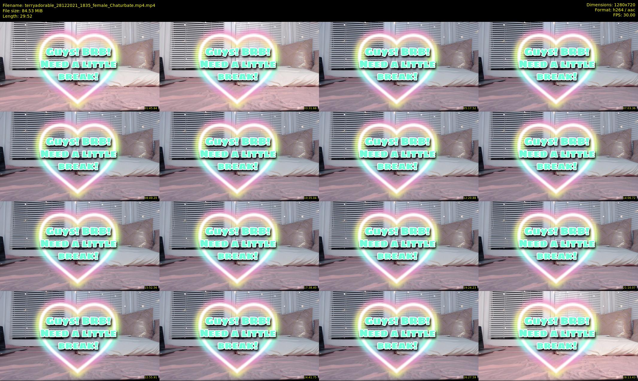 terryadorable — 30 minute Chaturbate female cam show recording, 720p, Dec 28, 2021