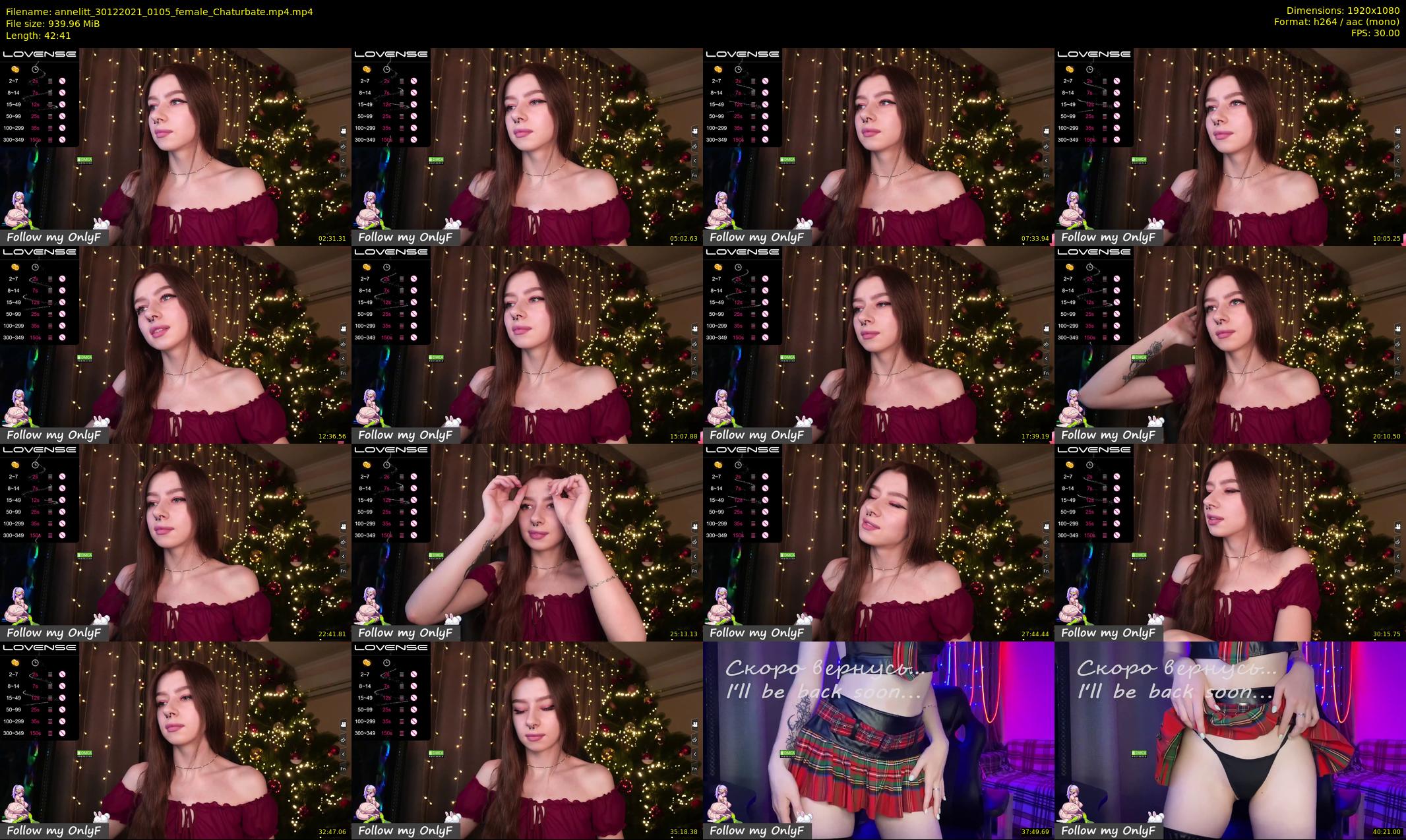 annelitt — 43 minute Chaturbate female cam show recording, 1080p, Dec 30, 2021