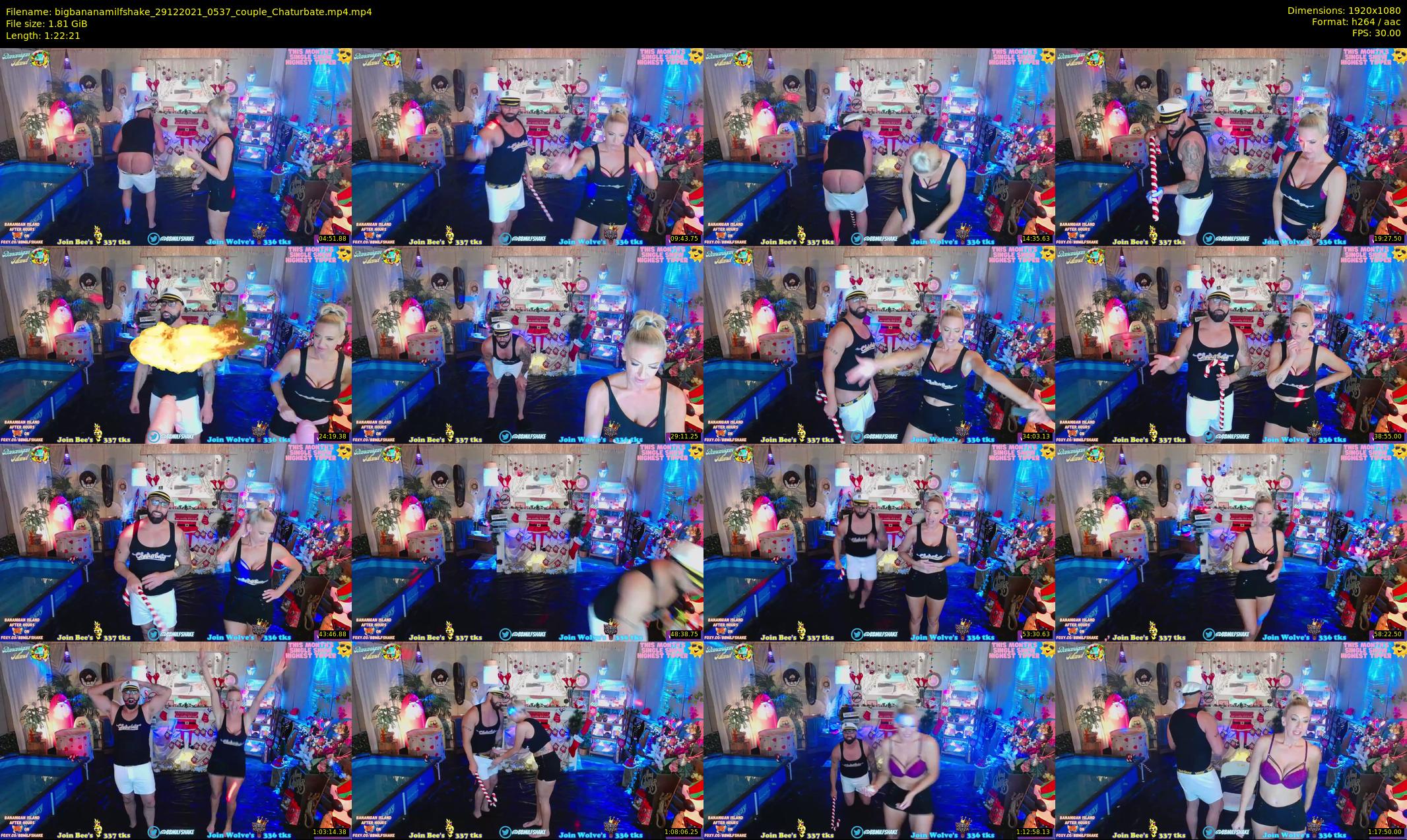 bigbananamilfshake — 83 minute Chaturbate couple cam show recording, 1080p, Dec 29, 2021