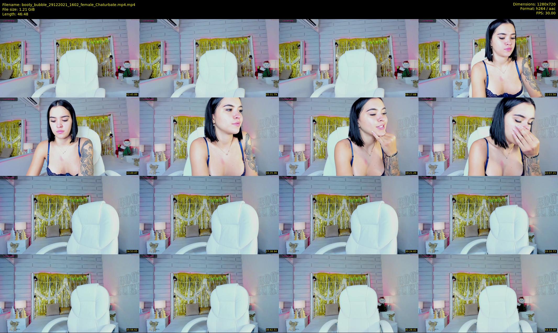 booty_bubble — 47 minute Chaturbate female cam show recording, 720p, Dec 29, 2021