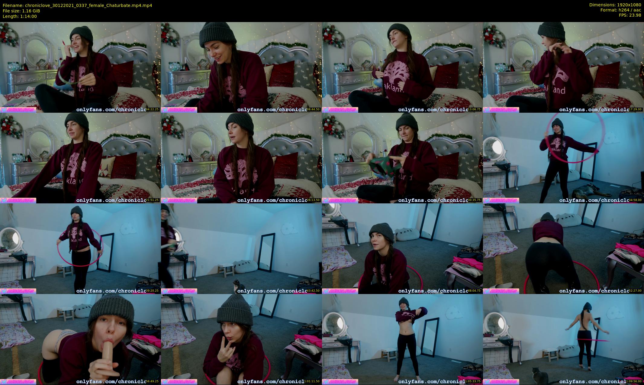 chroniclove — 74 minute Chaturbate female cam show recording, 1080p, Dec 30, 2021