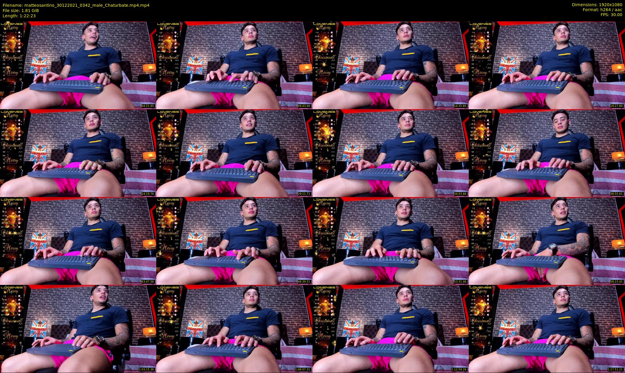 matteosantino — 83 minute Chaturbate male cam show recording, 1080p, Dec 30, 2021