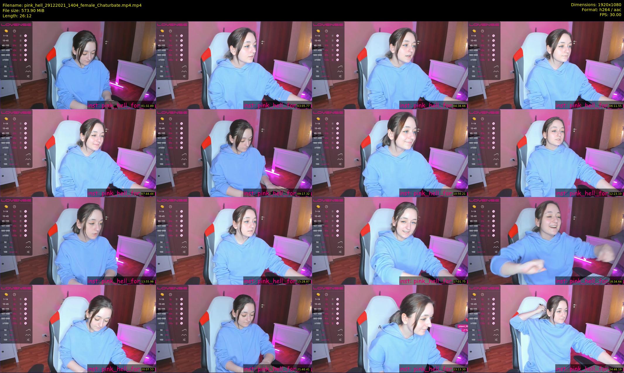 pink_hell — 27 minute Chaturbate female cam show recording, 1080p, Dec 29, 2021