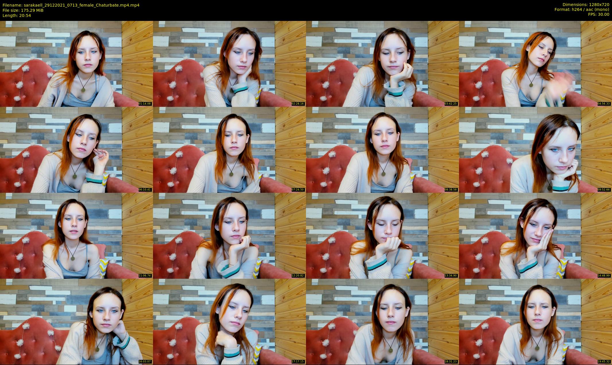 sarakaell — 21 minute Chaturbate female cam show recording, 720p, Dec 29, 2021
