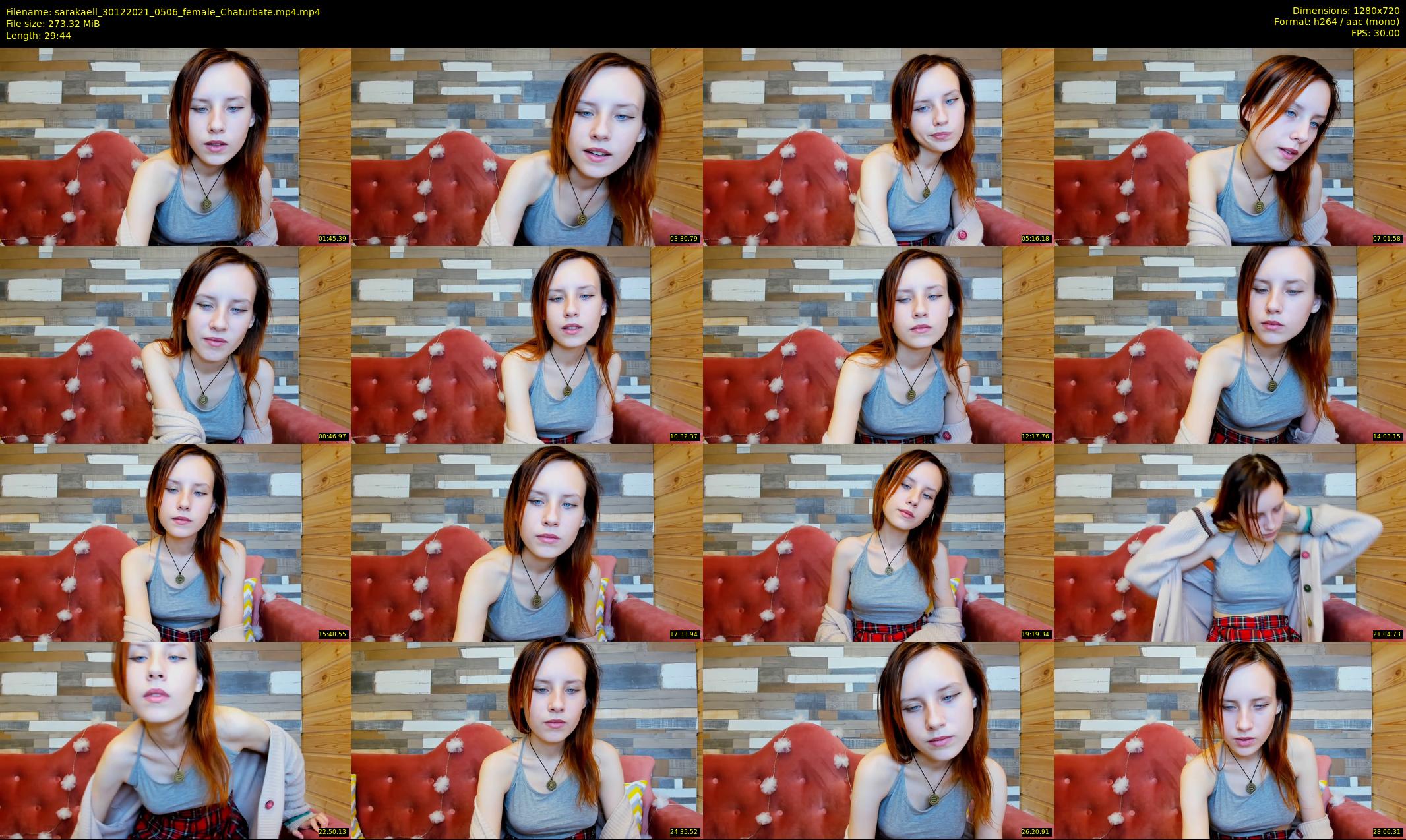 sarakaell — 30 minute Chaturbate female cam show recording, 720p, Dec 30, 2021