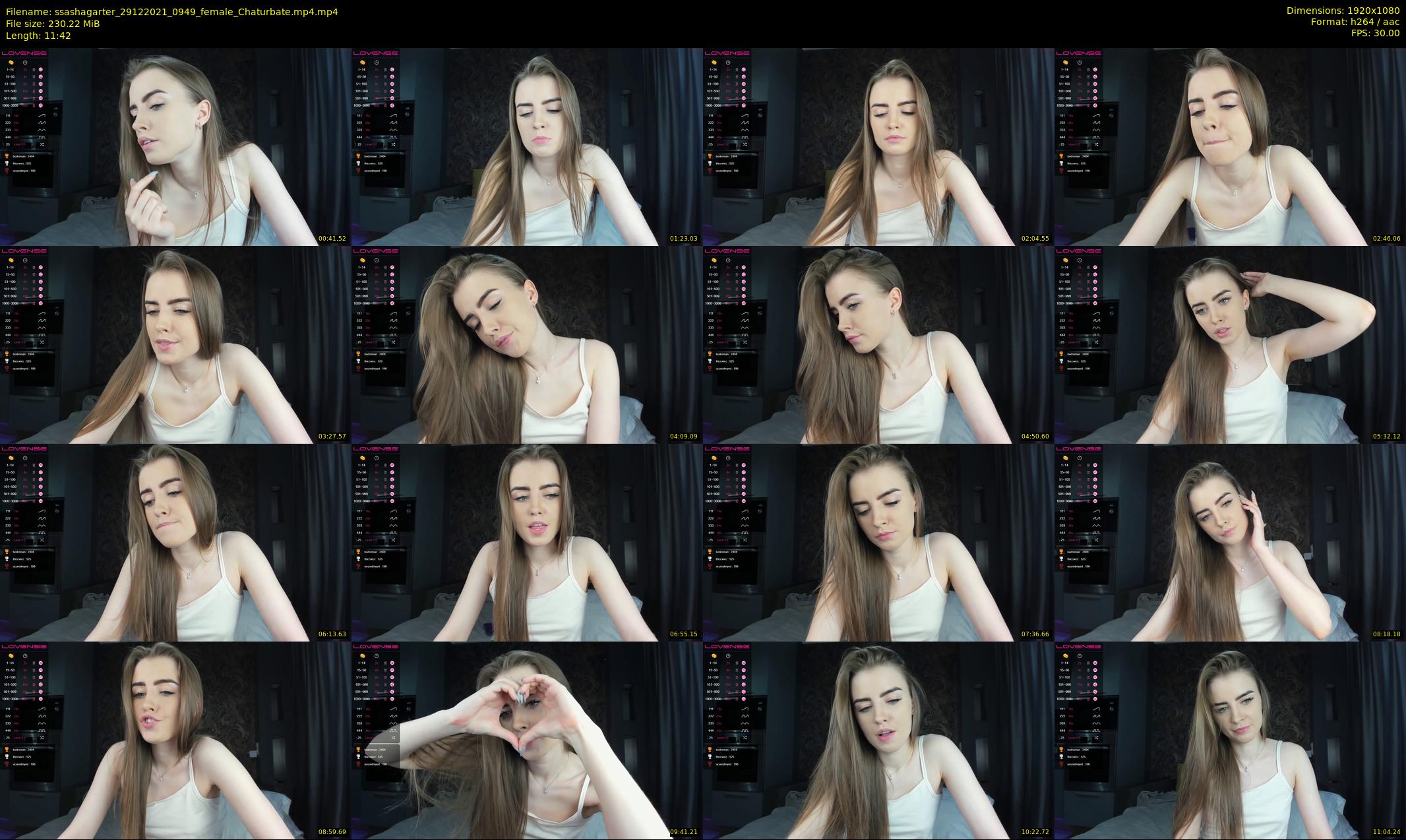 ssashagarter — 12 minute Chaturbate female cam show recording, 1080p, Dec 29, 2021