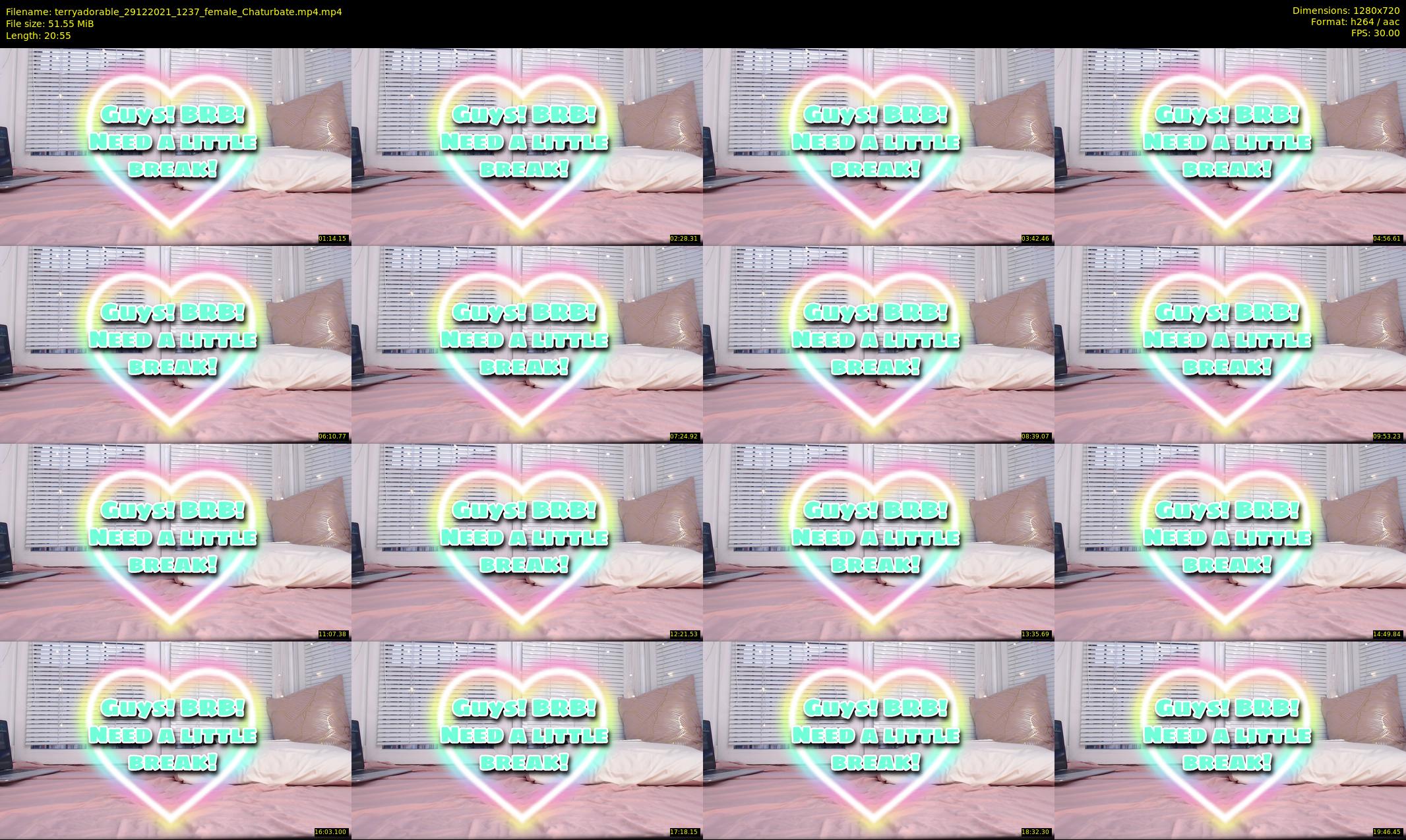 terryadorable — 21 minute Chaturbate female cam show recording, 720p, Dec 29, 2021