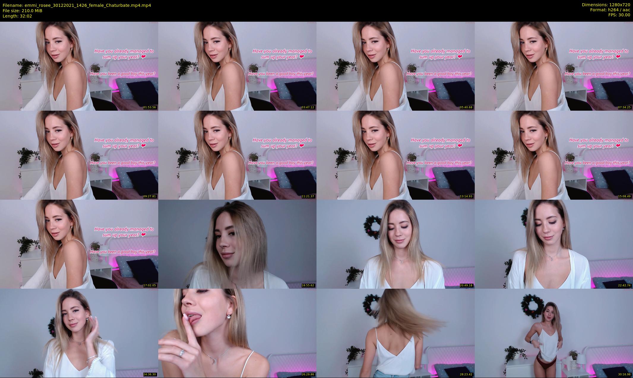 emmi_rosee — 33 minute Chaturbate female cam show recording, 720p, Dec 30, 2021