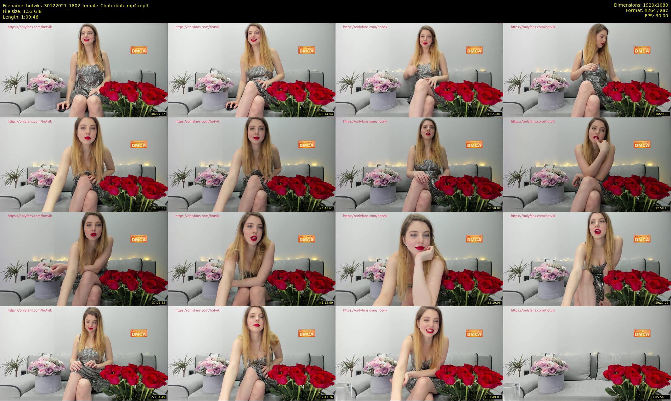 hotviks — 70 minute Chaturbate female cam show recording, 1080p, Dec 30, 2021