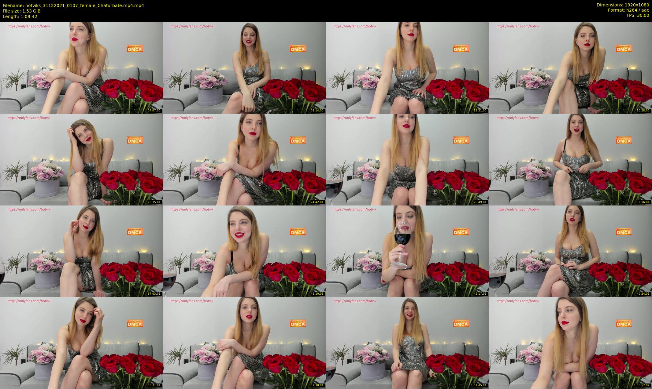 hotviks — 70 minute Chaturbate female cam show recording, 1080p, Dec 31, 2021