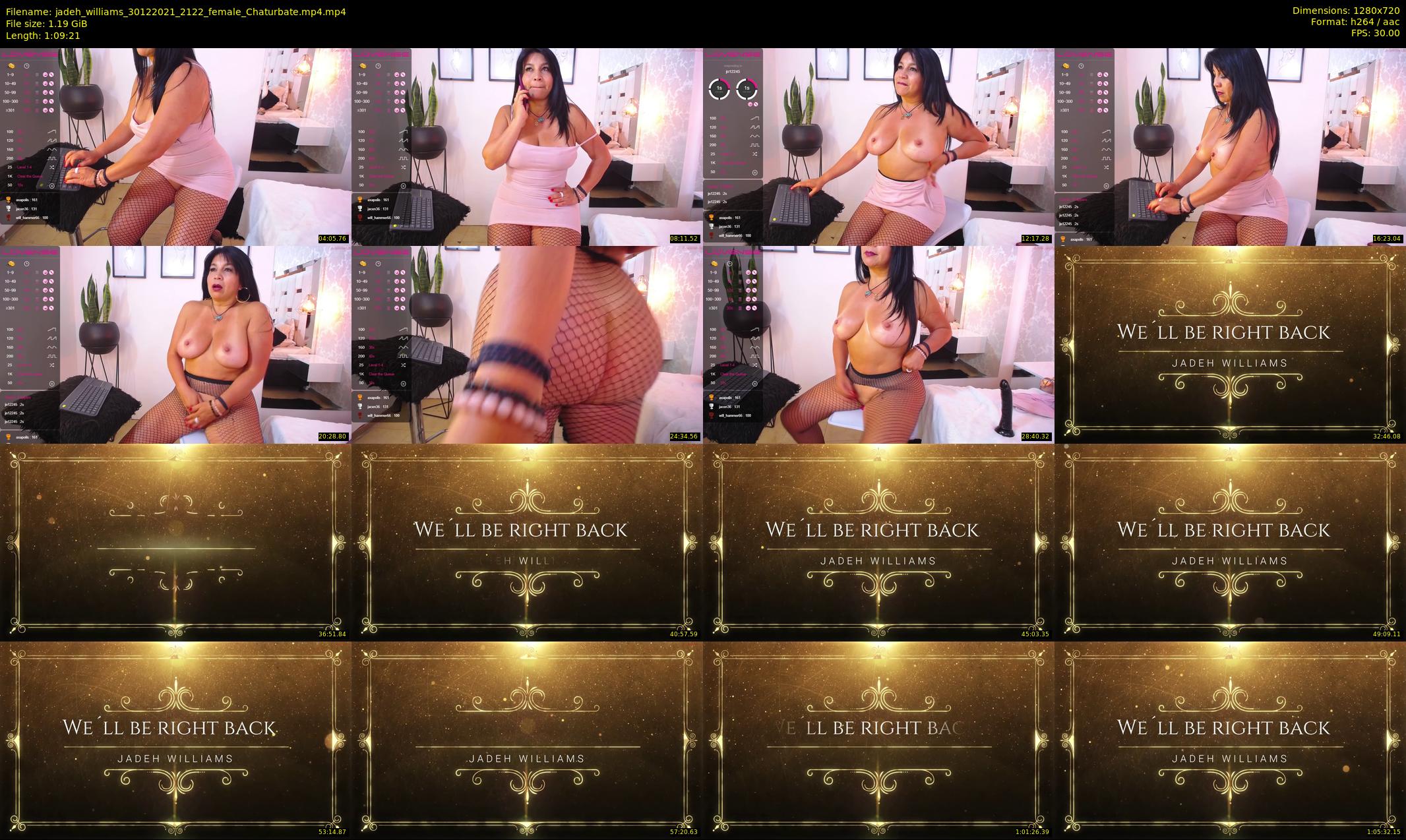 jadeh_williams — 70 minute Chaturbate female cam show recording, 720p, Dec 30, 2021