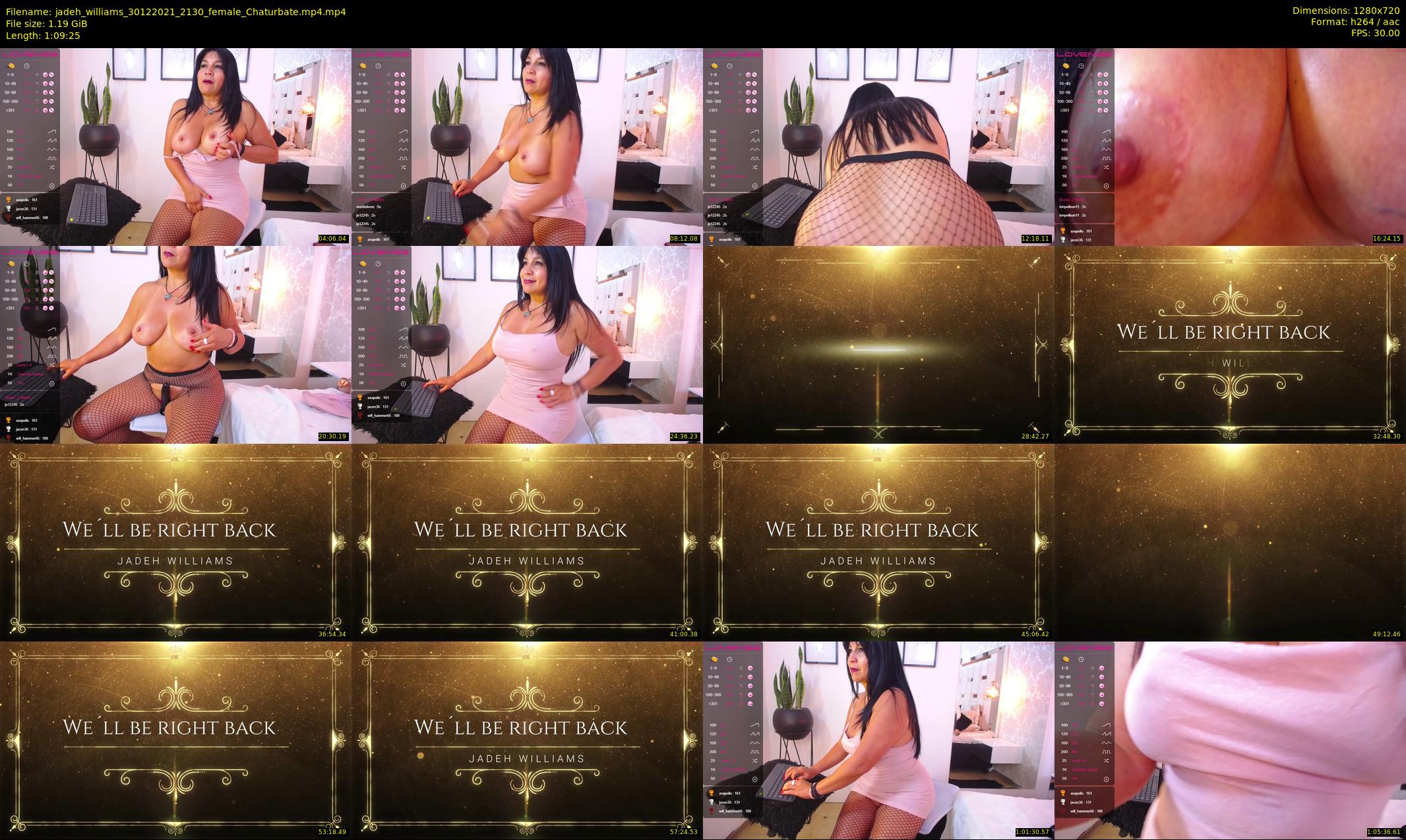jadeh_williams — 70 minute Chaturbate female cam show recording, 720p, Dec 30, 2021