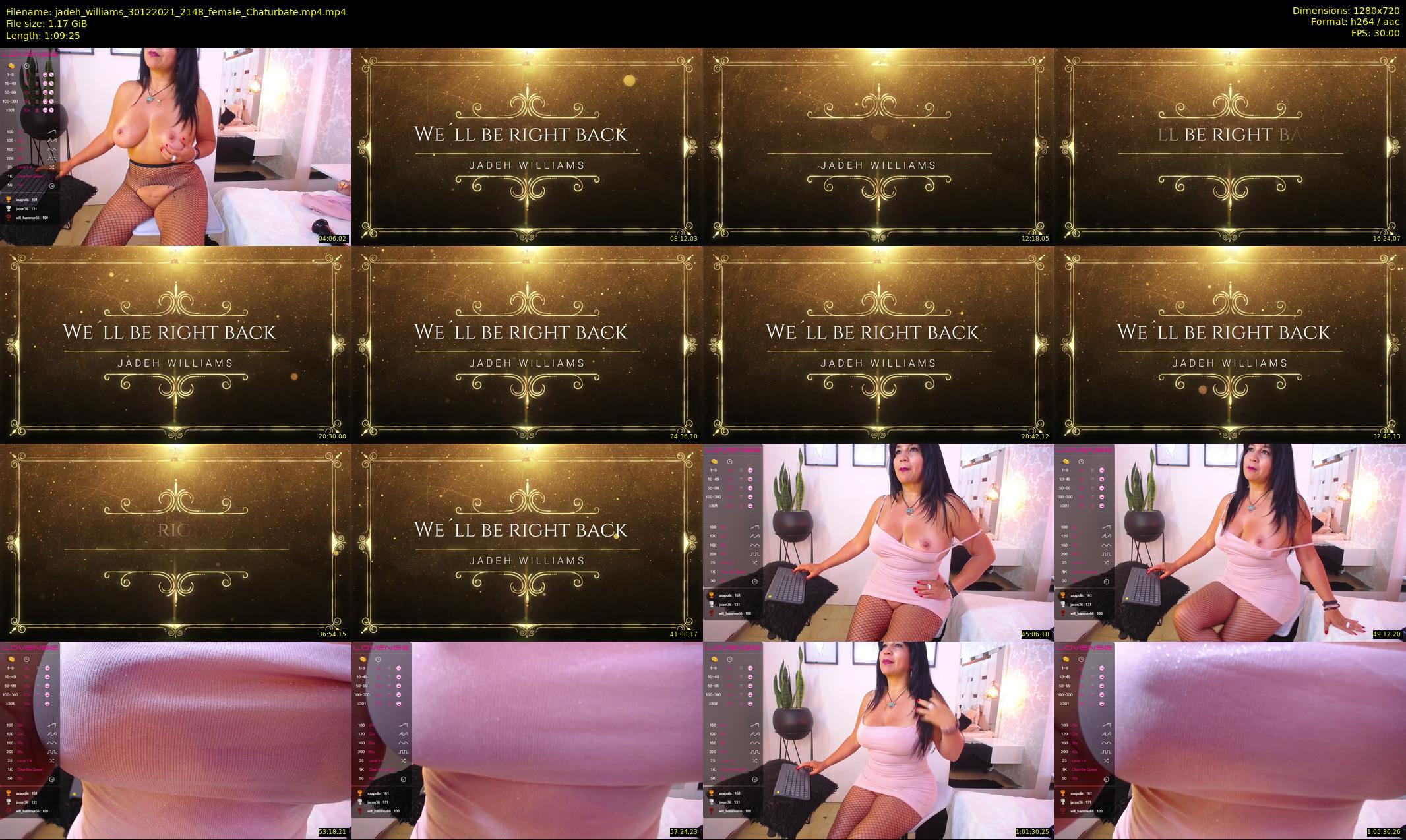 jadeh_williams — 70 minute Chaturbate female cam show recording, 720p, Dec 30, 2021