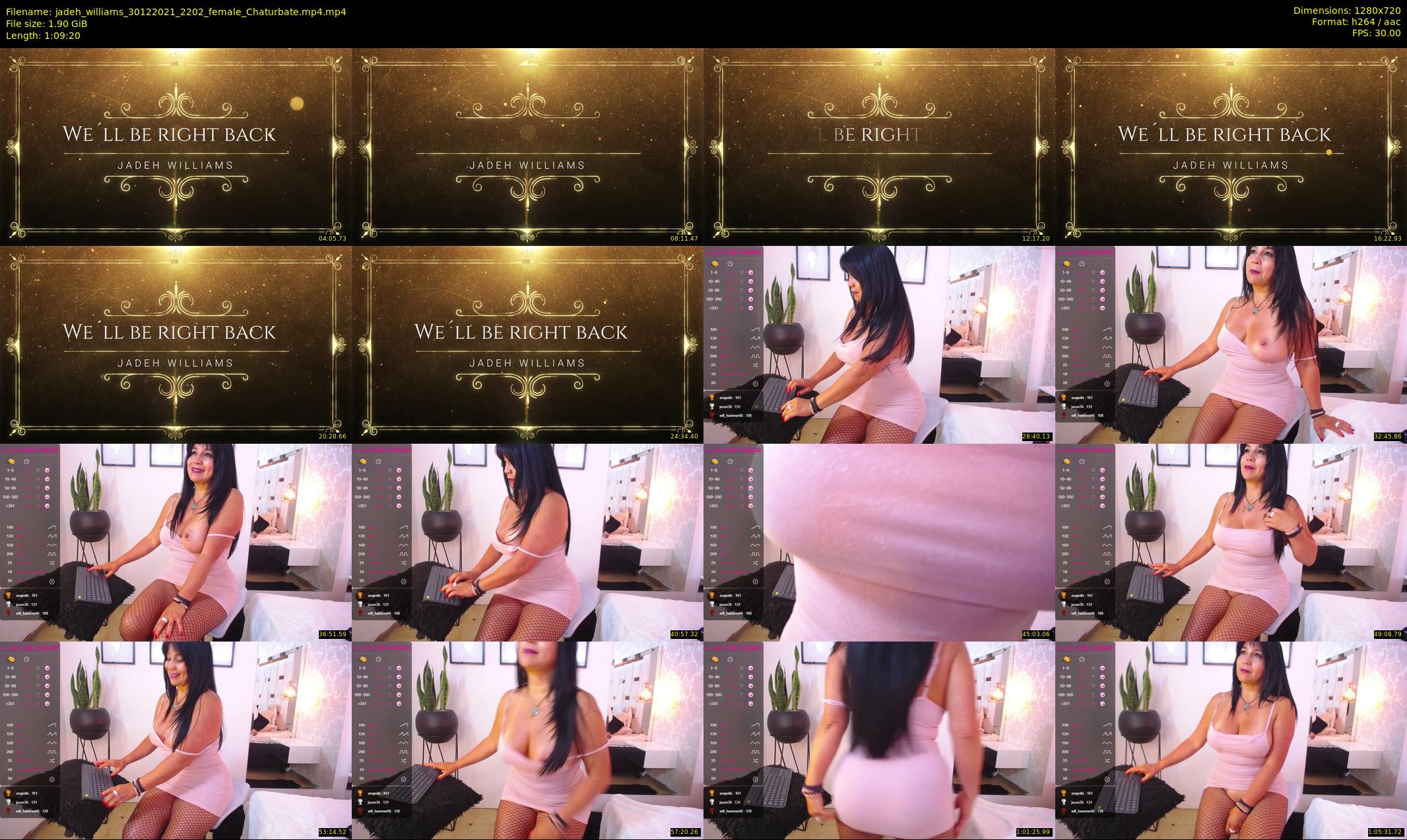 jadeh_williams — 70 minute Chaturbate female cam show recording, 720p, Dec 30, 2021