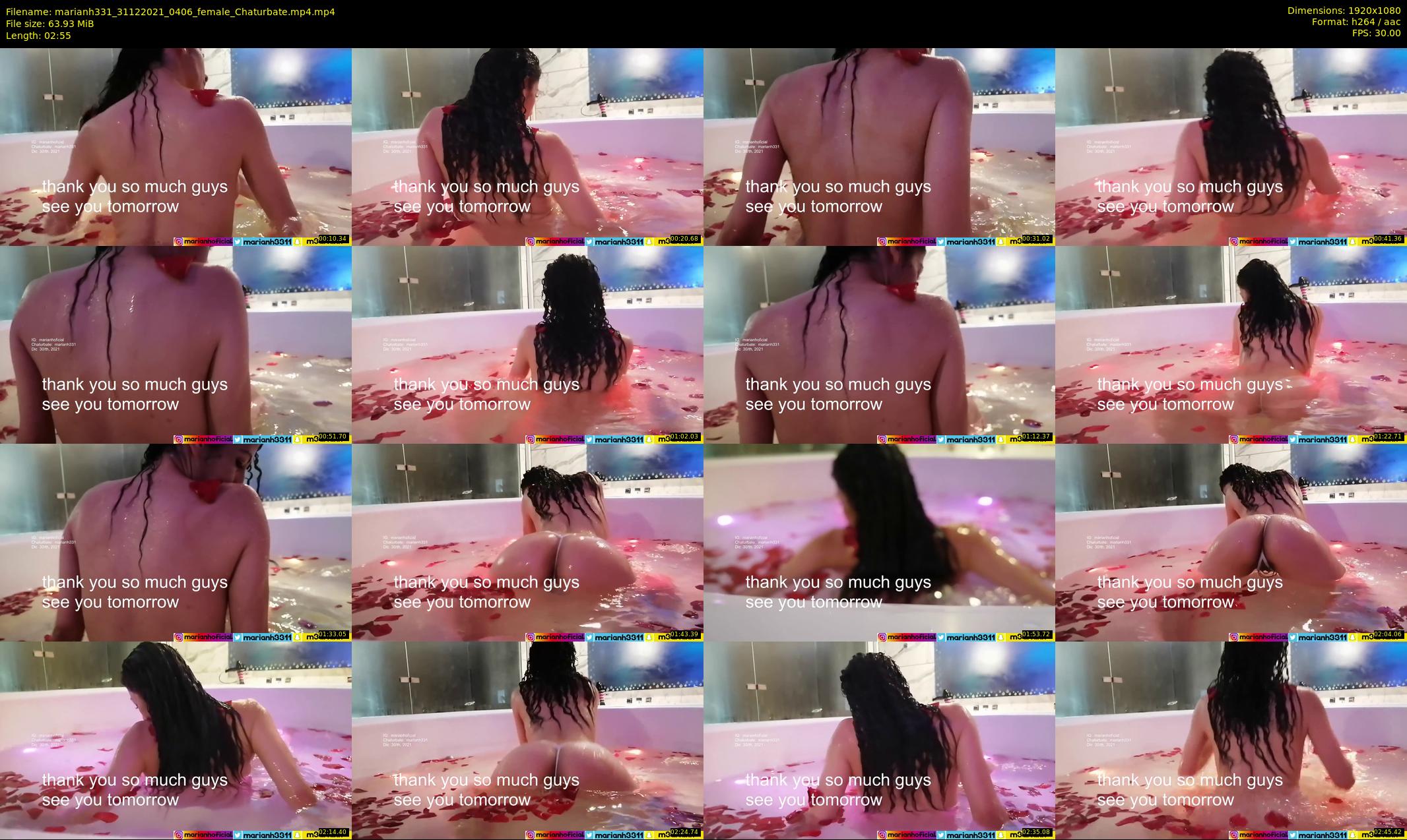 marianh331 — 3 minute Chaturbate female cam show recording, 1080p, Dec 31, 2021