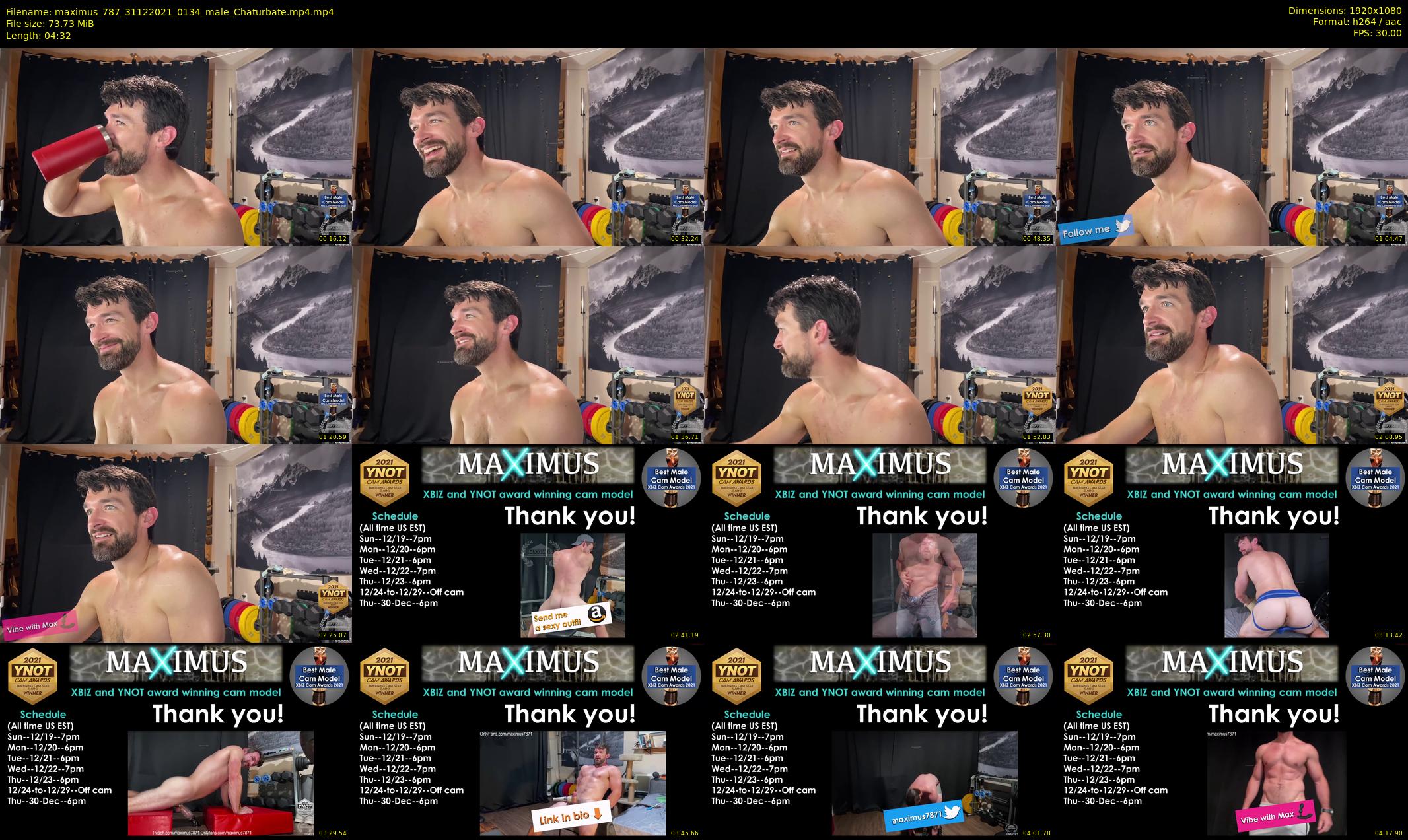 maximus_787 — 5 minute Chaturbate male cam show recording, 1080p, Dec 31, 2021