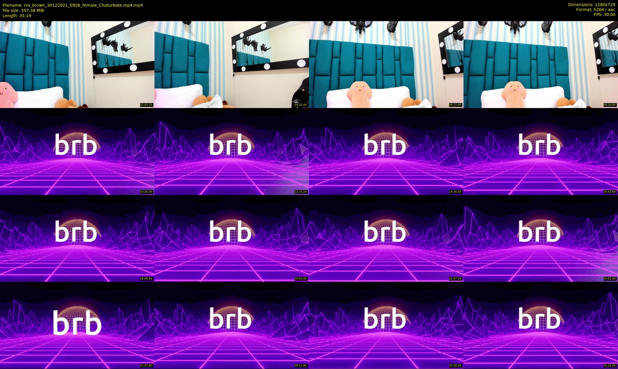 nix_brown — 36 minute Chaturbate female cam show recording, 720p, Dec 30, 2021