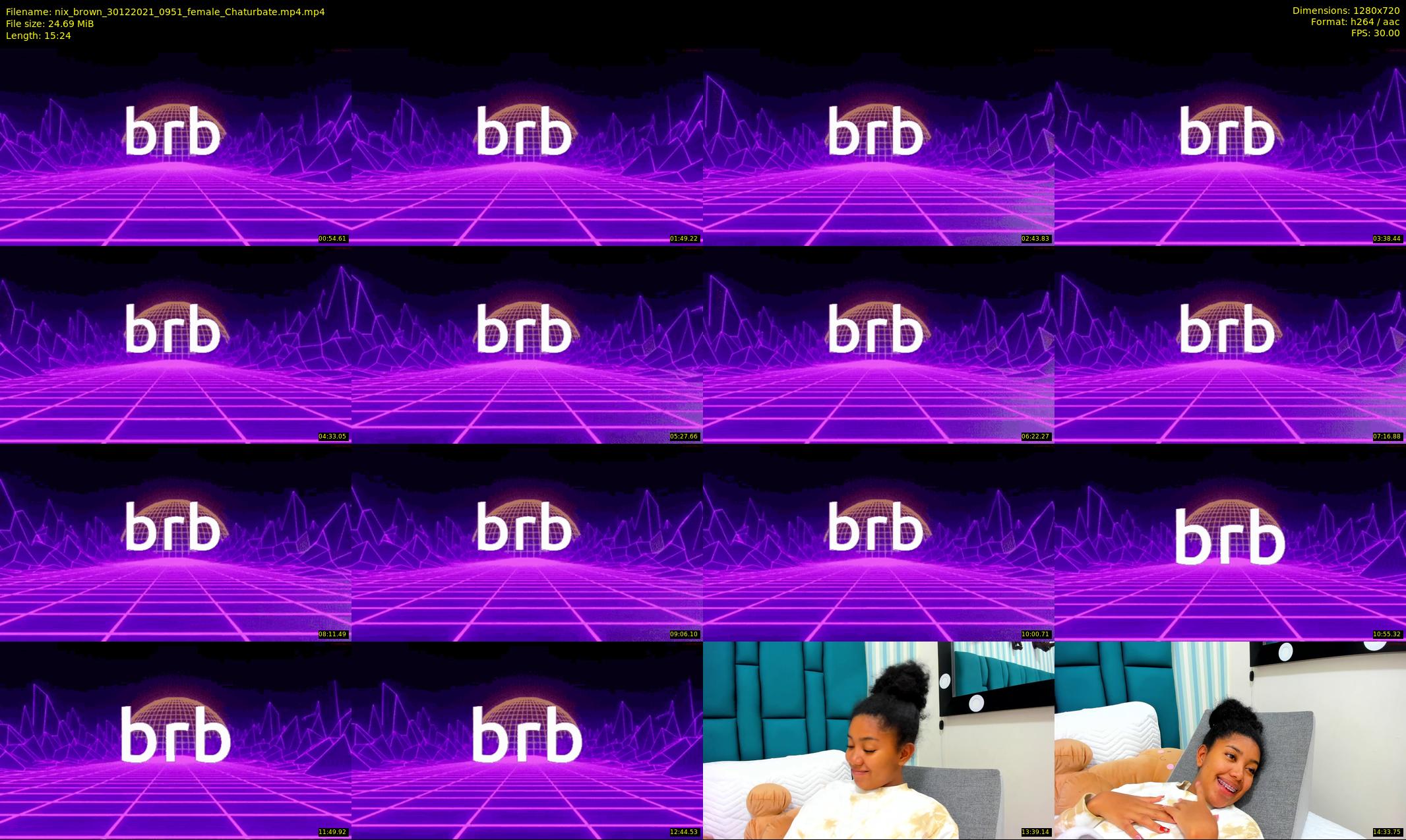 nix_brown — 16 minute Chaturbate female cam show recording, 720p, Dec 30, 2021