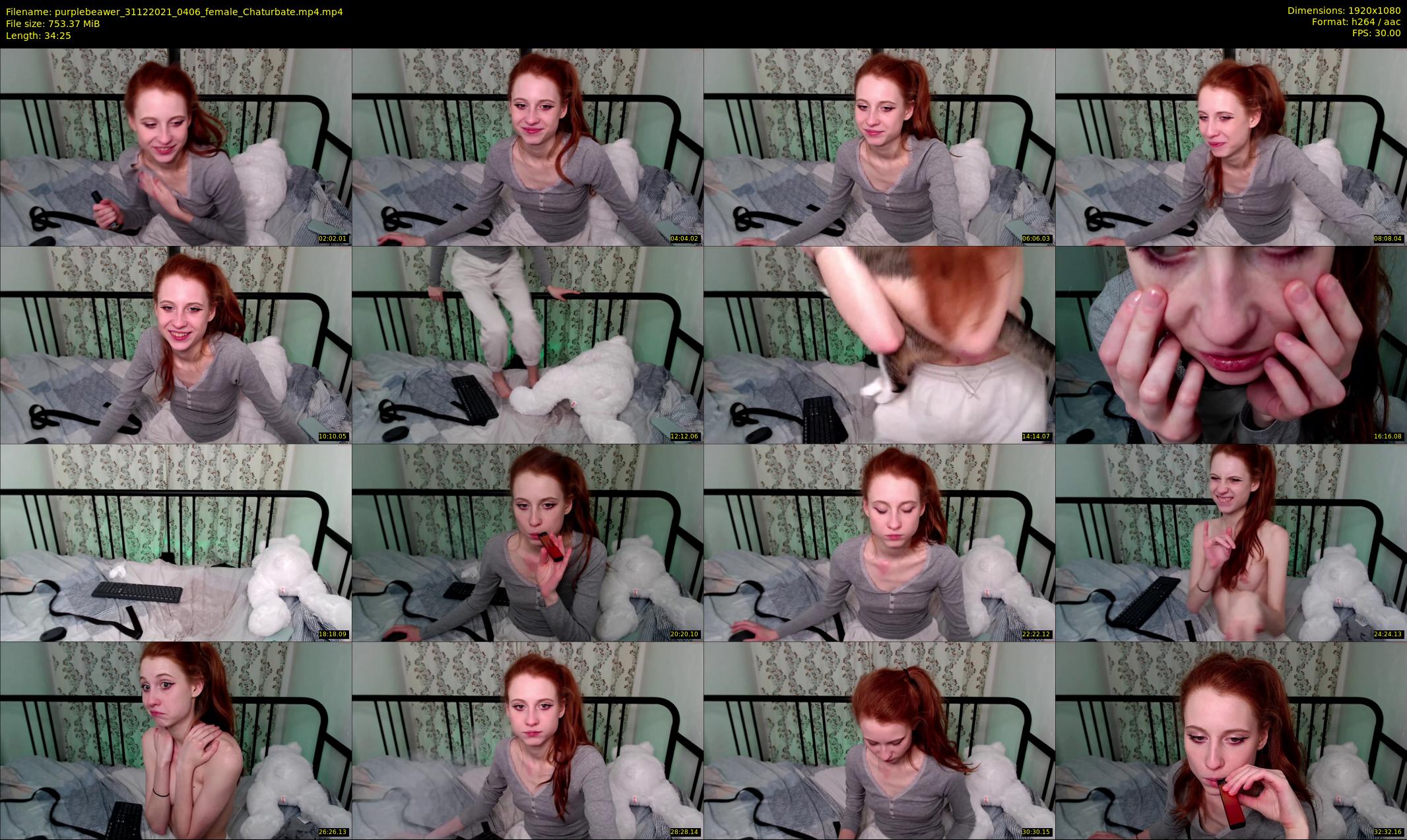 purplebeawer — 35 minute Chaturbate female cam show recording, 1080p, Dec 31, 2021