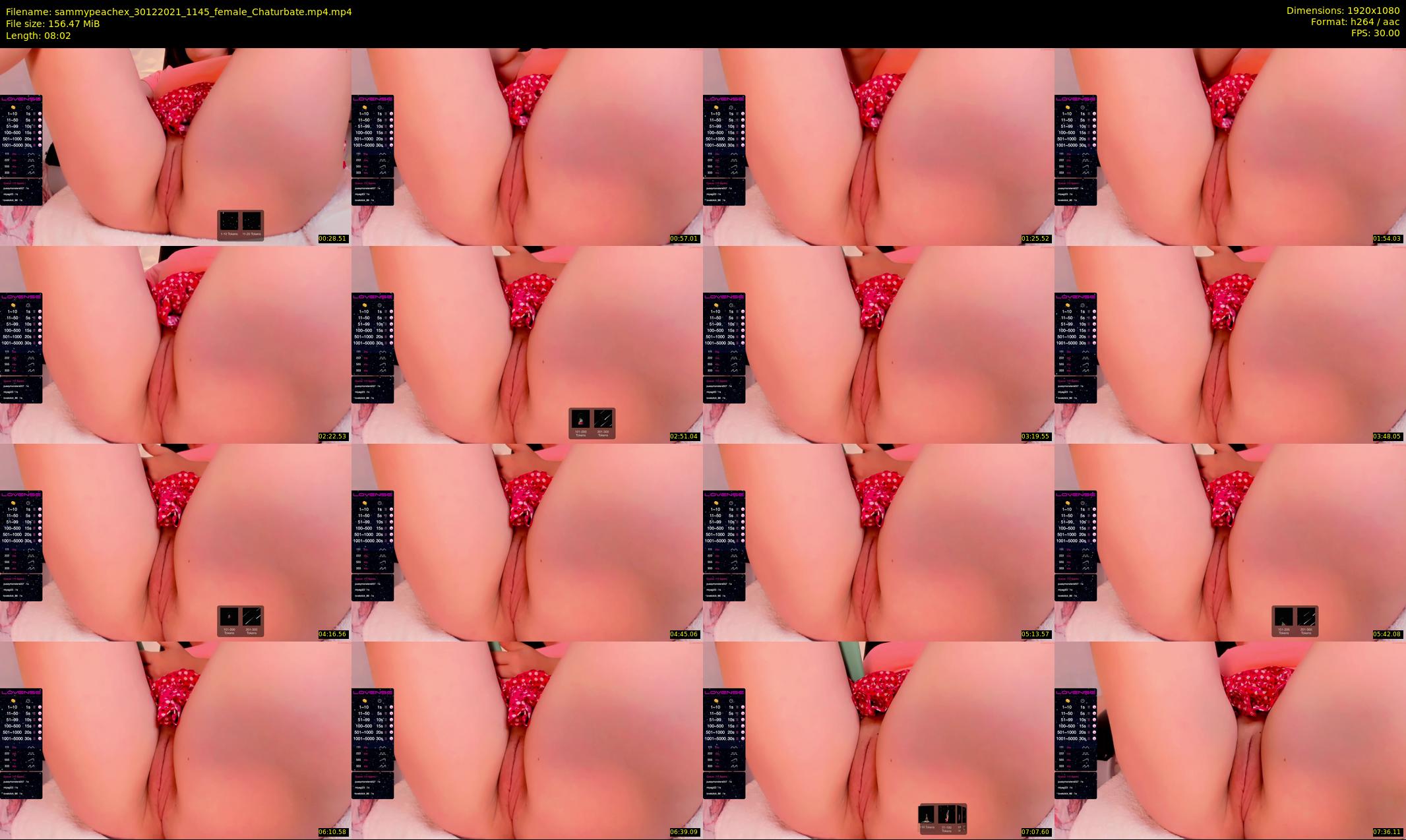 sammypeachex — 9 minute Chaturbate female cam show recording, 1080p, Dec 30, 2021