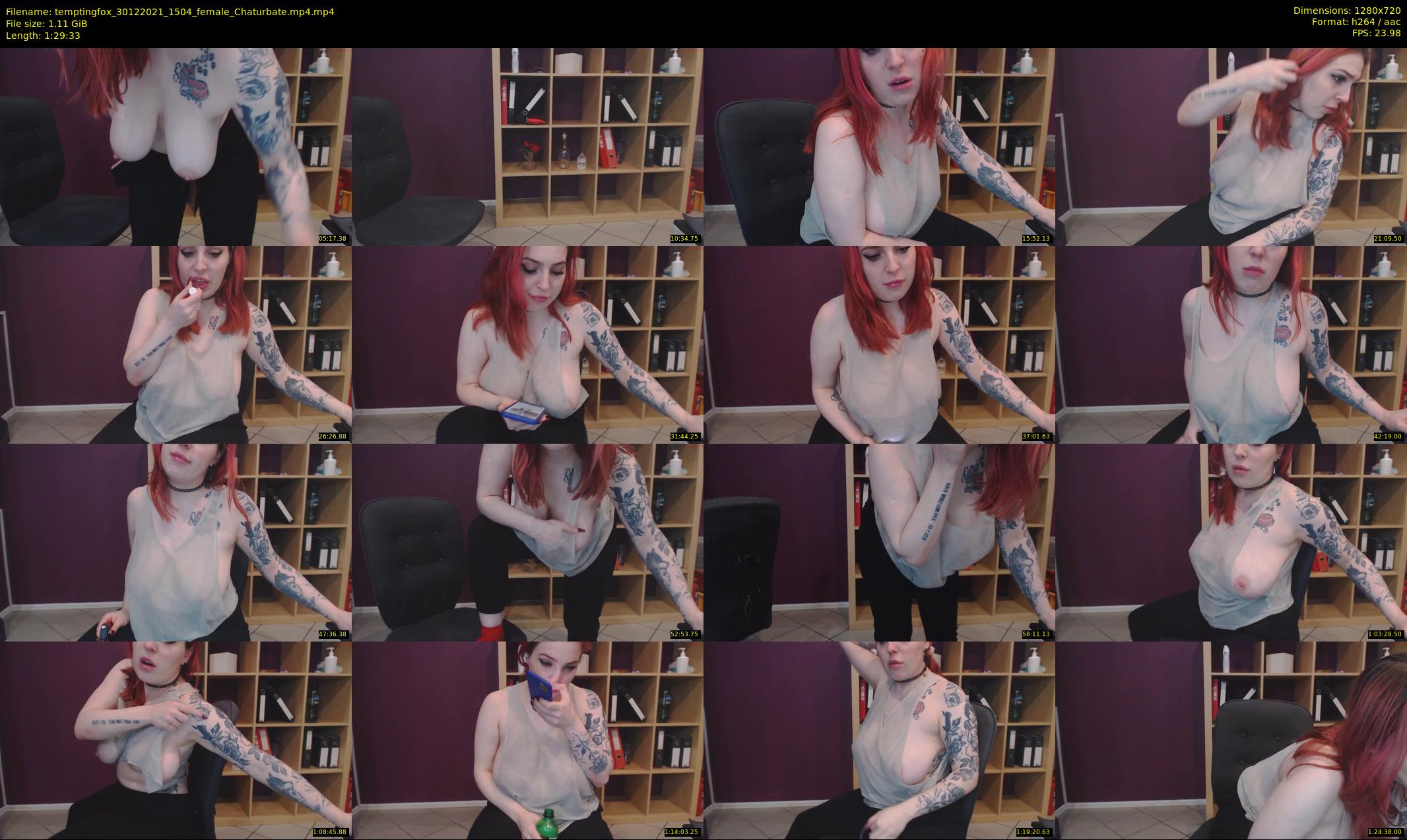 temptingfox — 90 minute Chaturbate female cam show recording, 720p, Dec 30, 2021