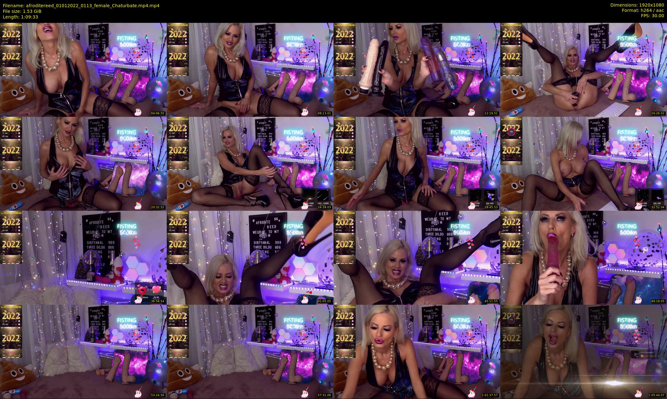 afroditereed — 70 minute Chaturbate female cam show recording, 1080p, Jan 1, 2022