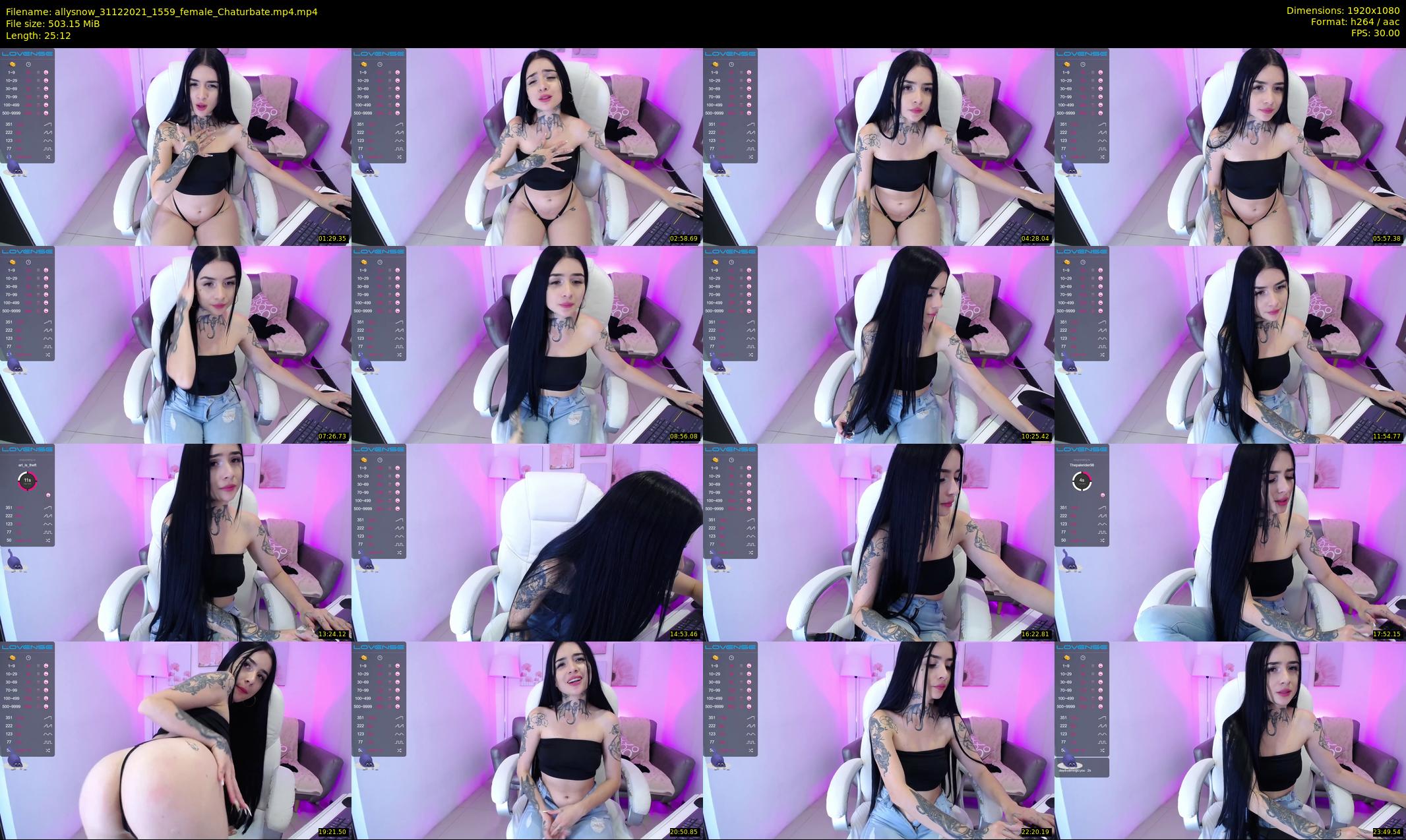 allysnow — 26 minute Chaturbate female cam show recording, 1080p, Dec 31, 2021