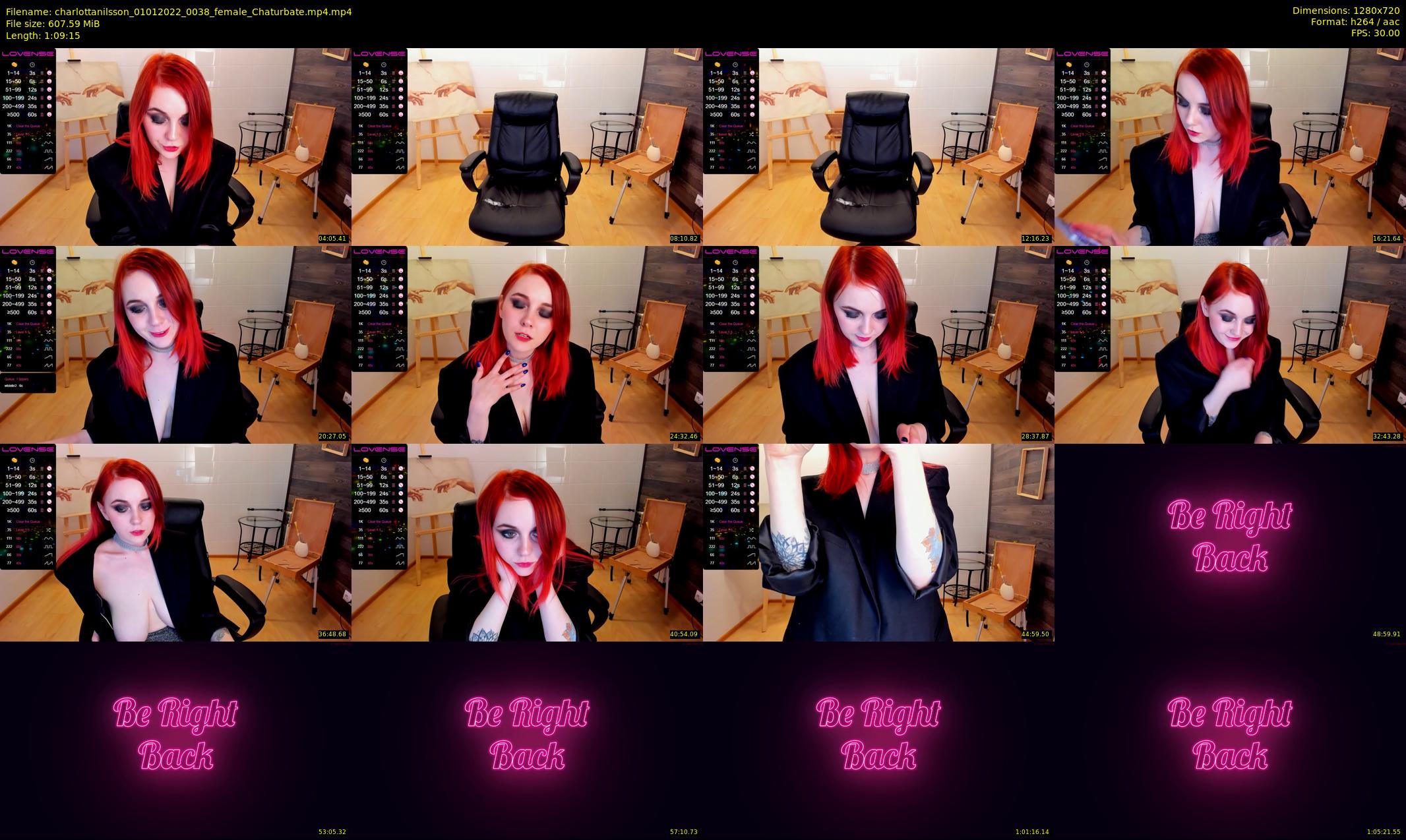 charlottanilsson — 70 minute Chaturbate female cam show recording, 720p, Jan 1, 2022
