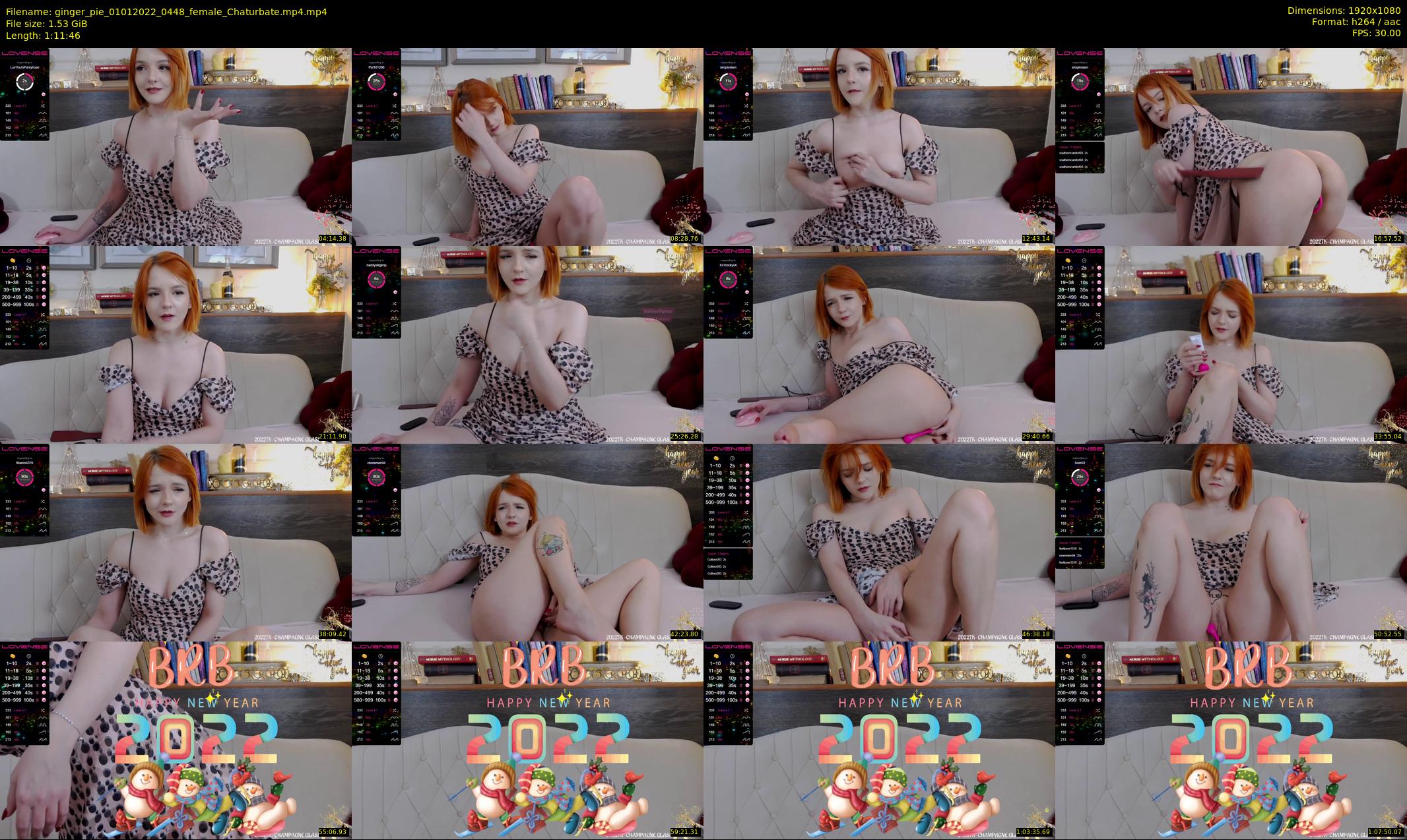ginger_pie — 72 minute Chaturbate female cam show recording, 1080p, Jan 1, 2022