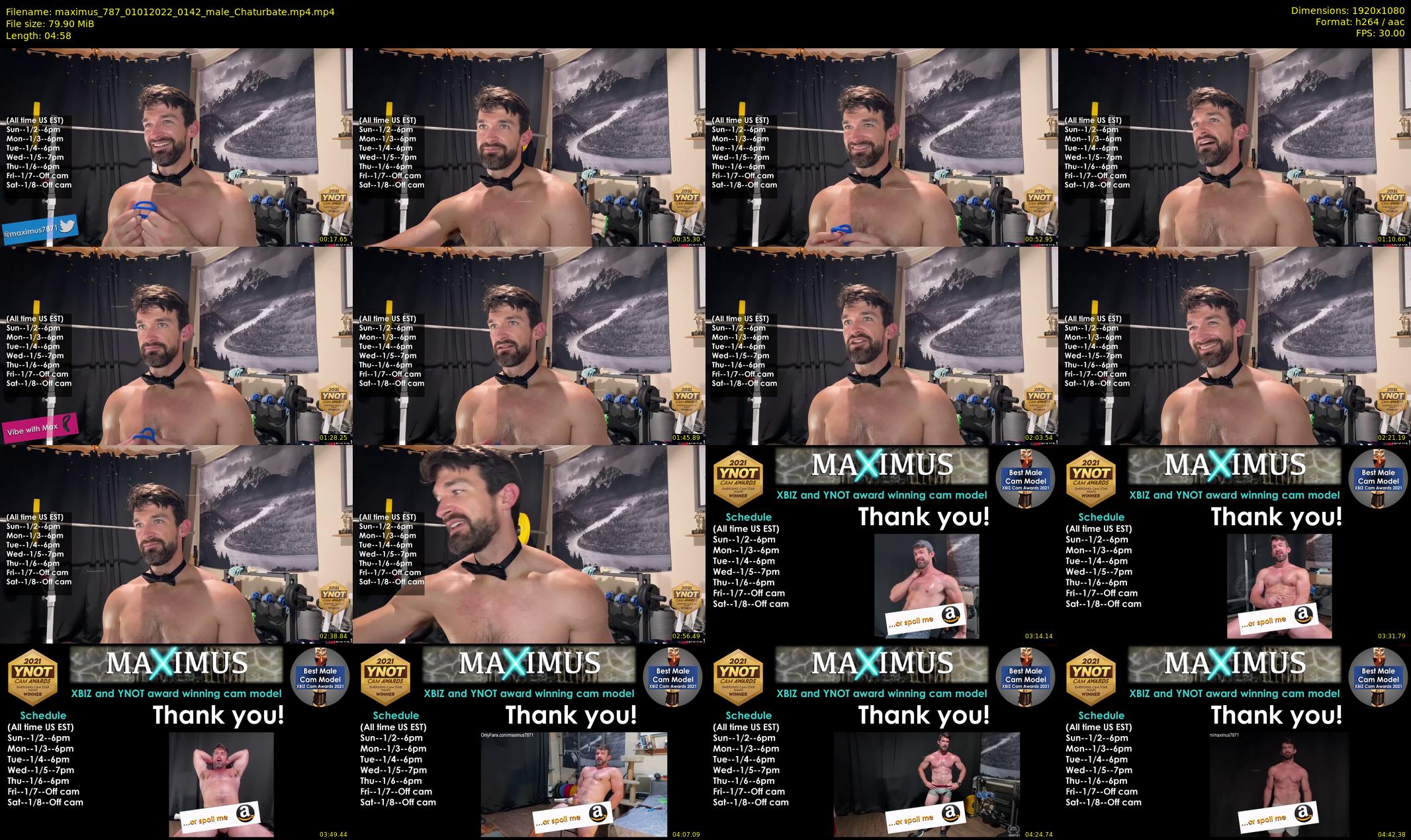 maximus_787 — 5 minute Chaturbate male cam show recording, 1080p, Jan 1, 2022