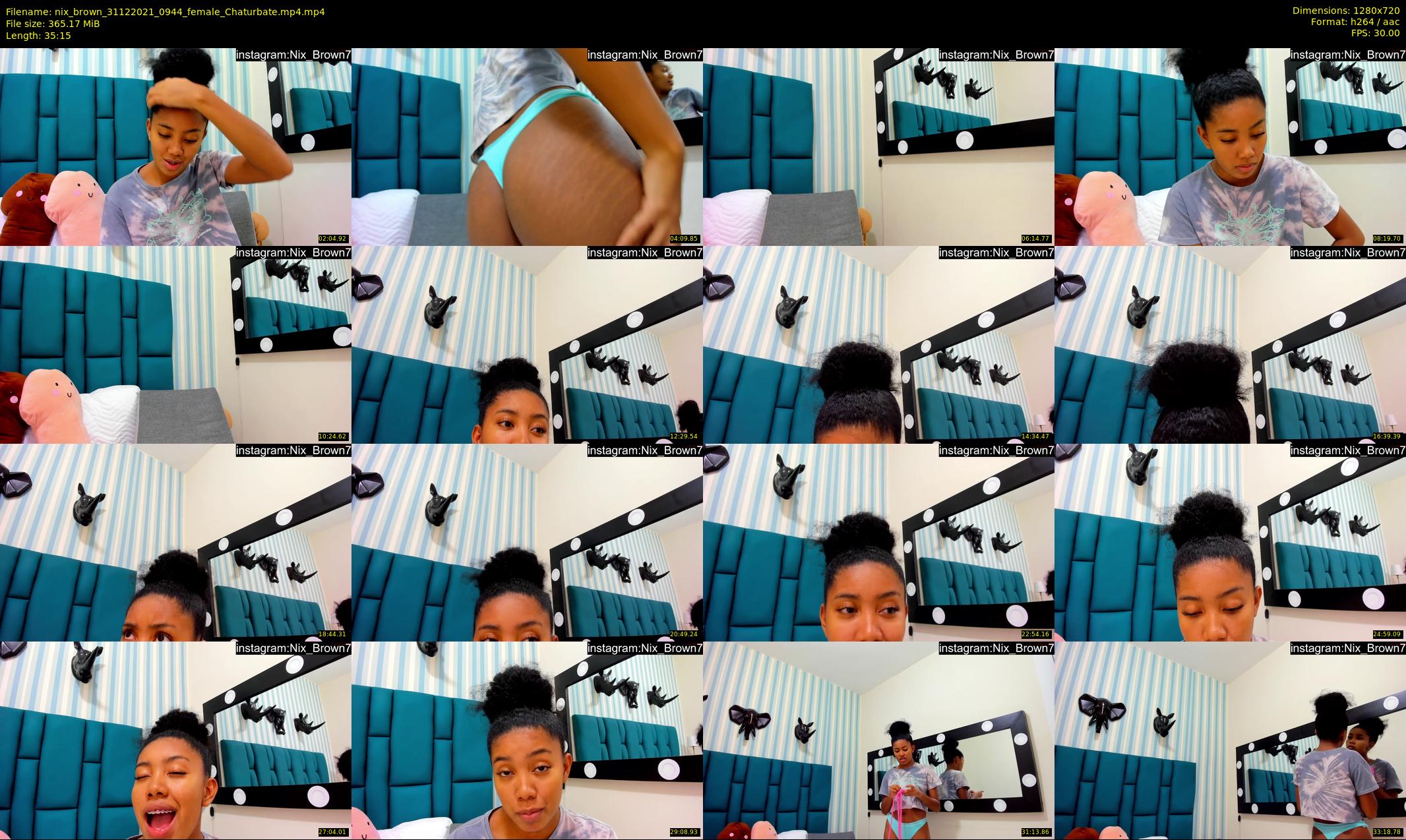 nix_brown — 36 minute Chaturbate female cam show recording, 720p, Dec 31, 2021