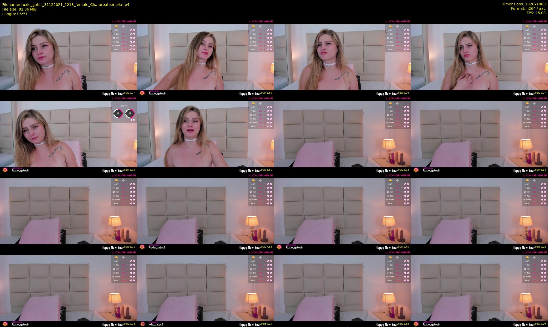 roxie_gates — 6 minute Chaturbate female cam show recording, 1080p, Dec 31, 2021