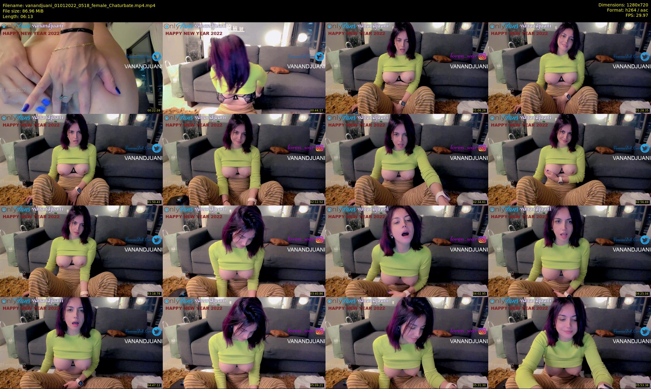 vanandjuani — 7 minute Chaturbate female cam show recording, 720p, Jan 1, 2022