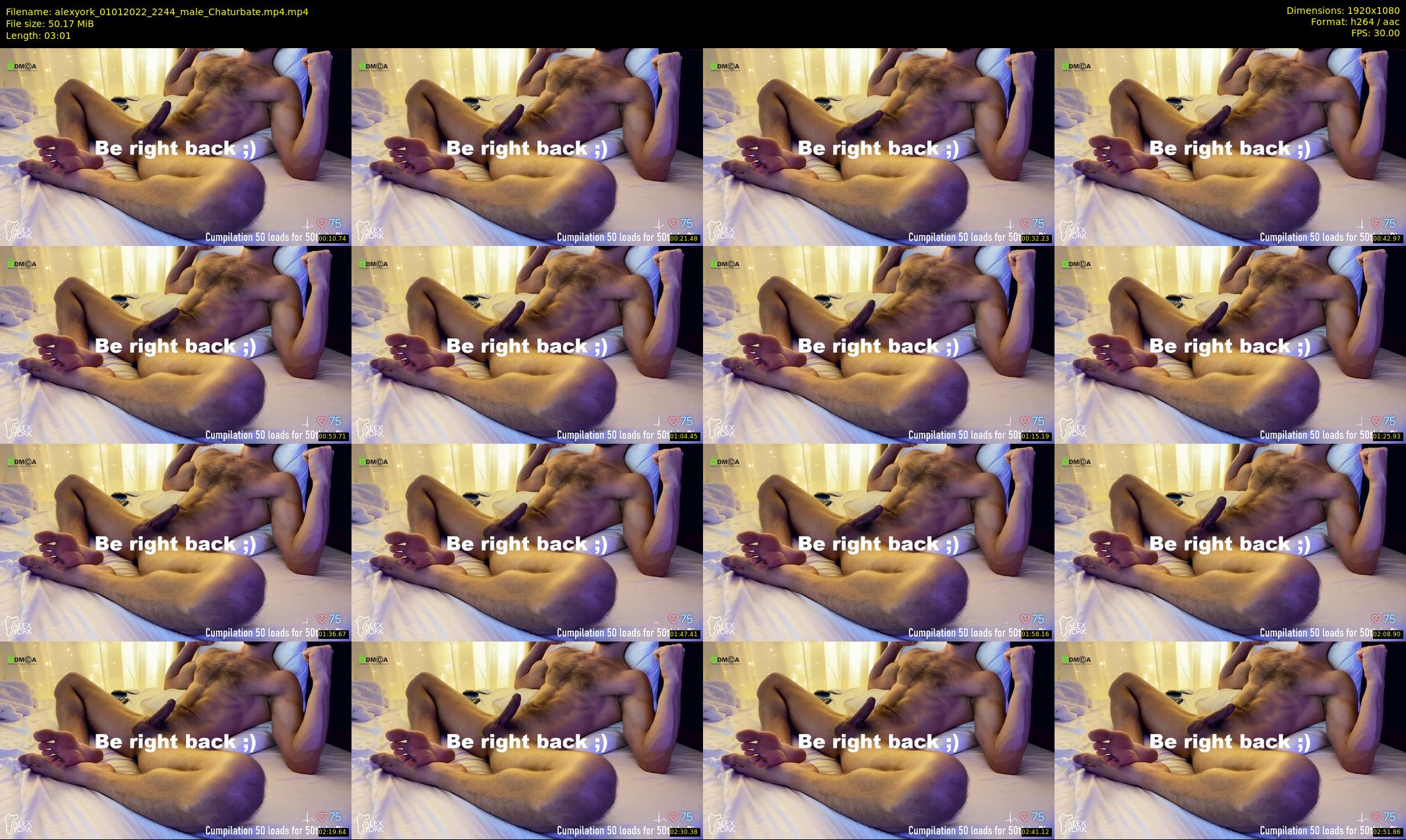 alexyork — 4 minute Chaturbate male cam show recording, 1080p, Jan 1, 2022
