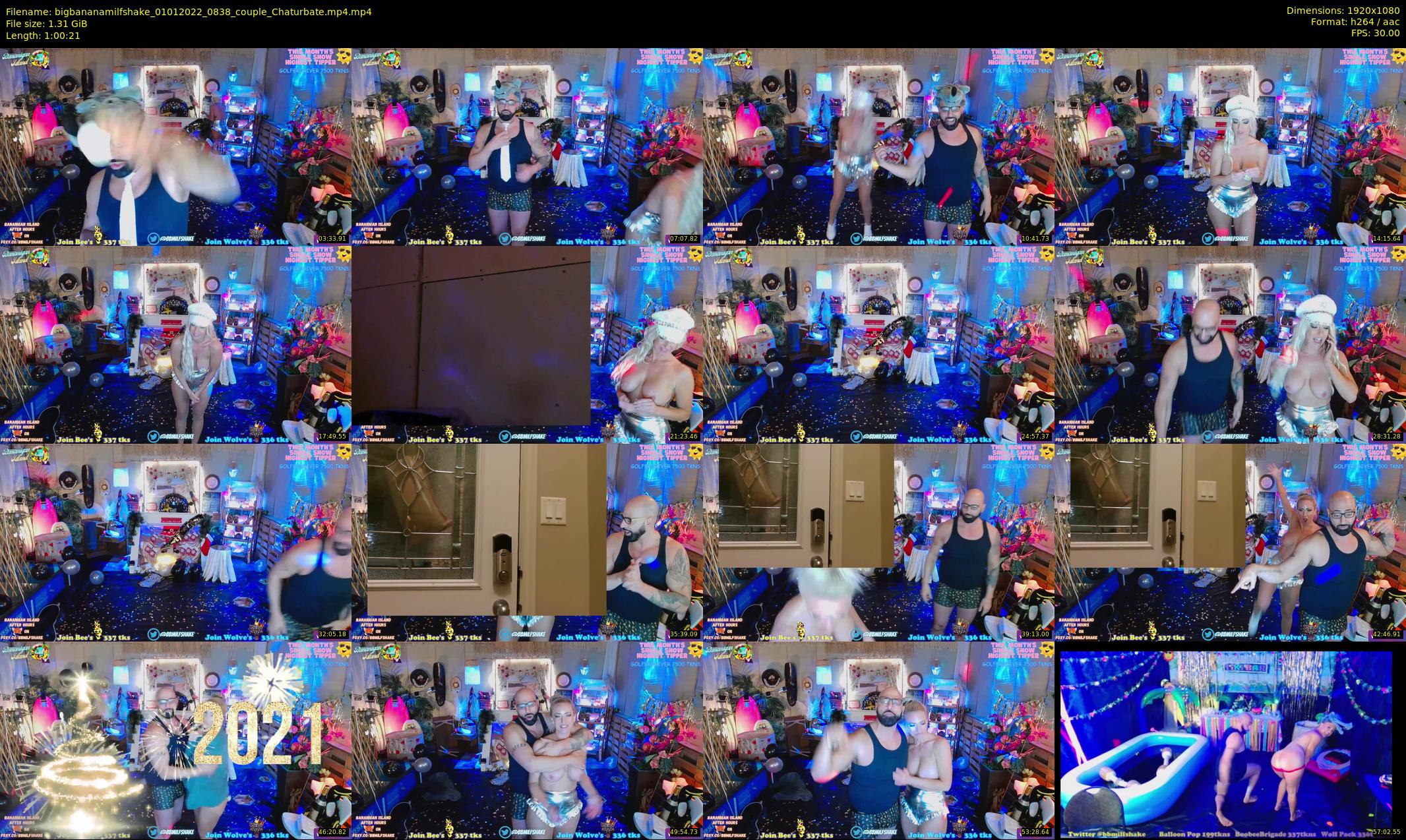 bigbananamilfshake — 61 minute Chaturbate couple cam show recording, 1080p, Jan 1, 2022
