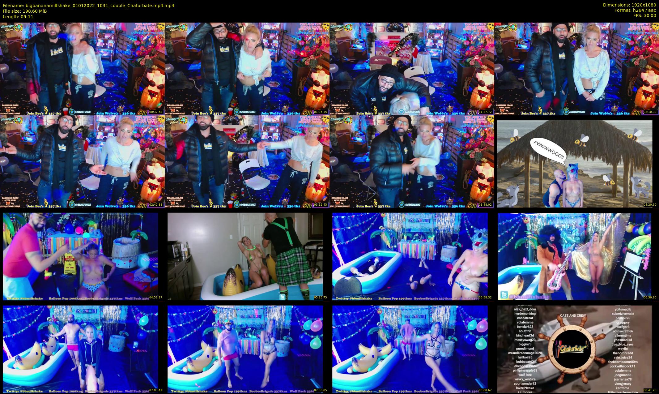 bigbananamilfshake — 10 minute Chaturbate couple cam show recording, 1080p, Jan 1, 2022