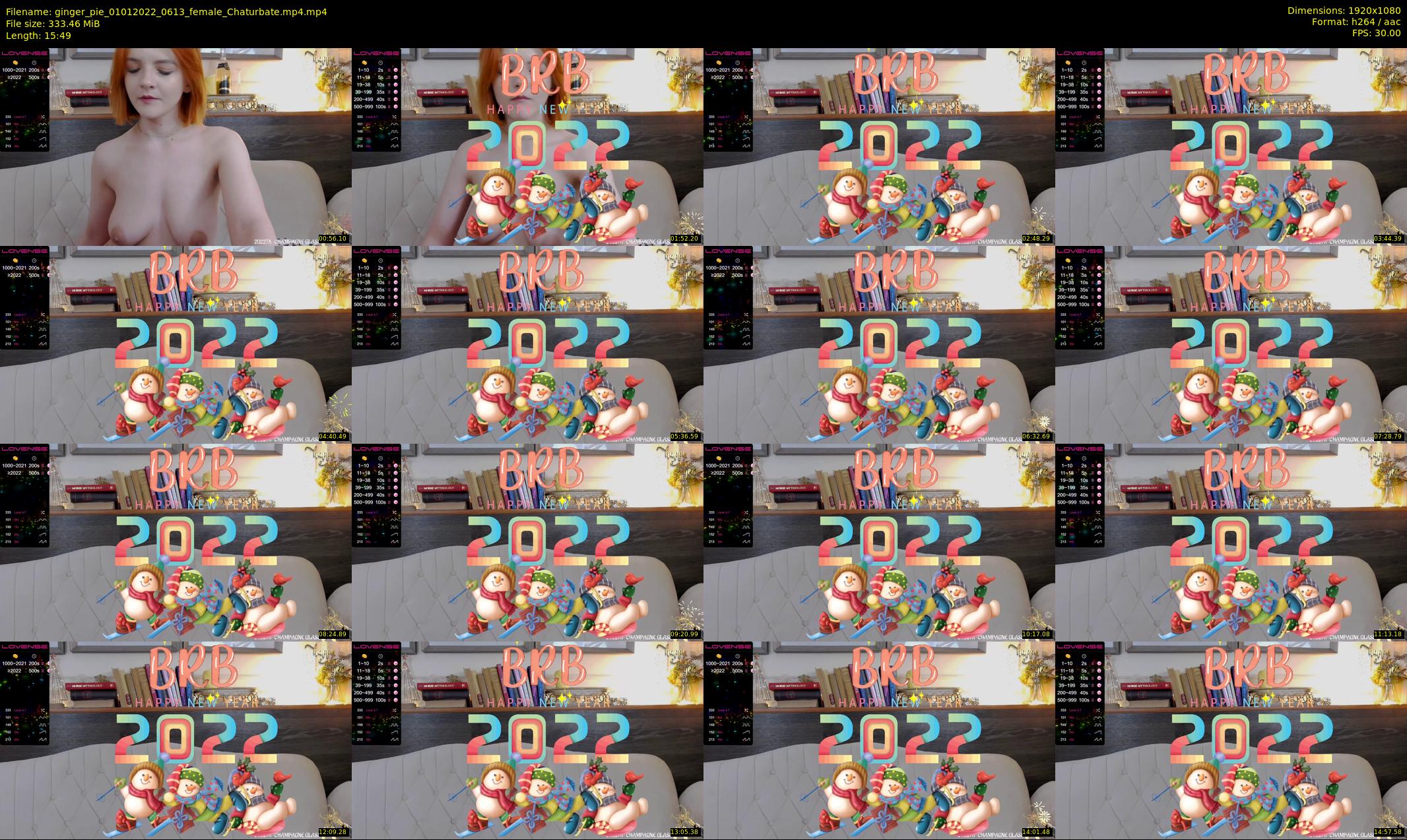 ginger_pie — 16 minute Chaturbate female cam show recording, 1080p, Jan 1, 2022