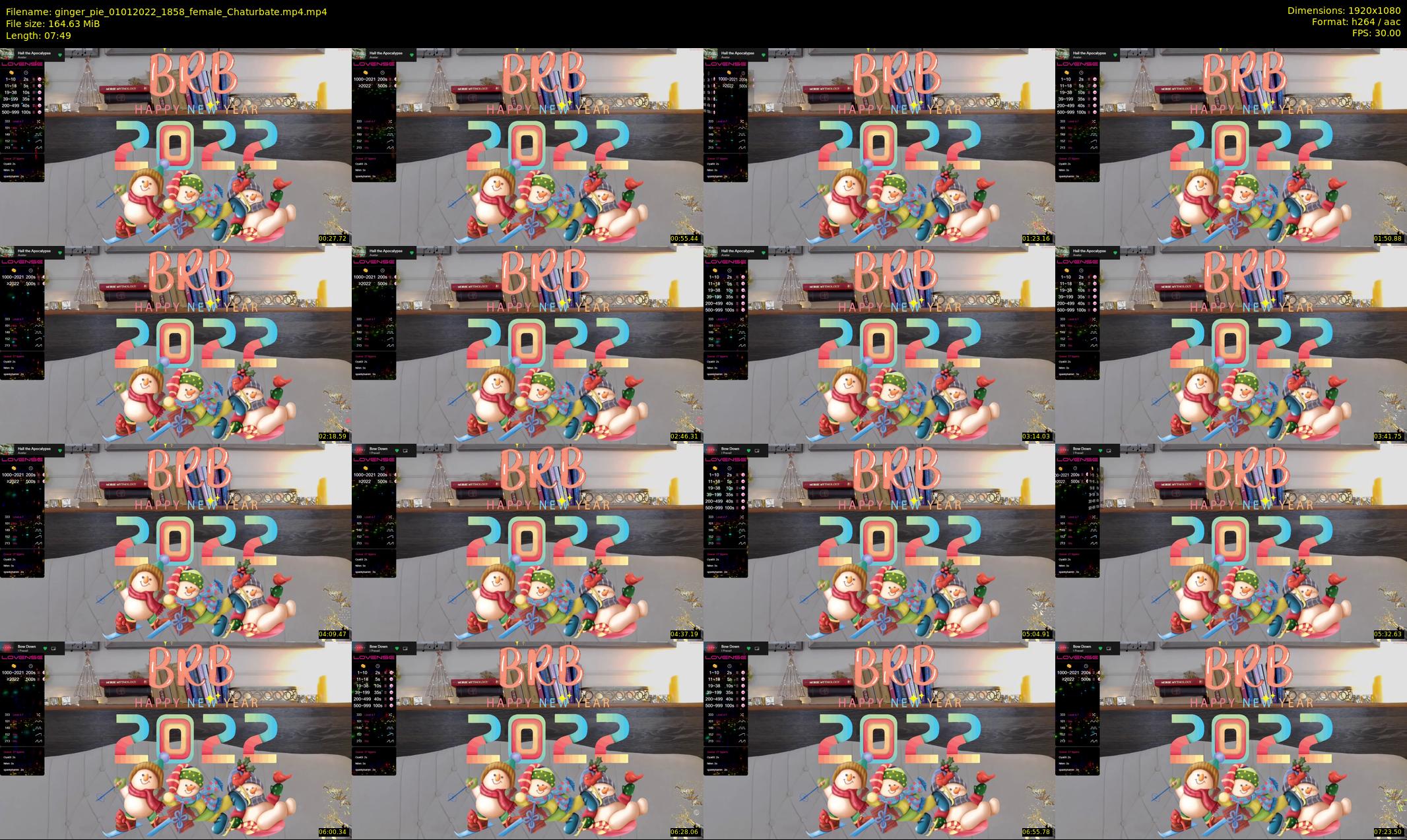 ginger_pie — 8 minute Chaturbate female cam show recording, 1080p, Jan 1, 2022