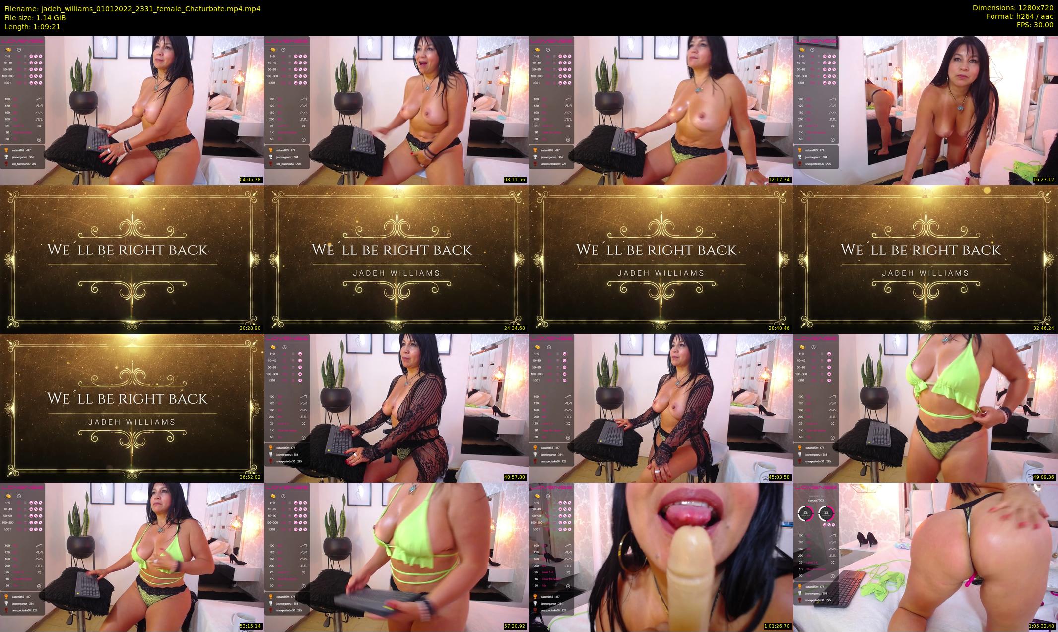 jadeh_williams — 70 minute Chaturbate female cam show recording, 720p, Jan 1, 2022
