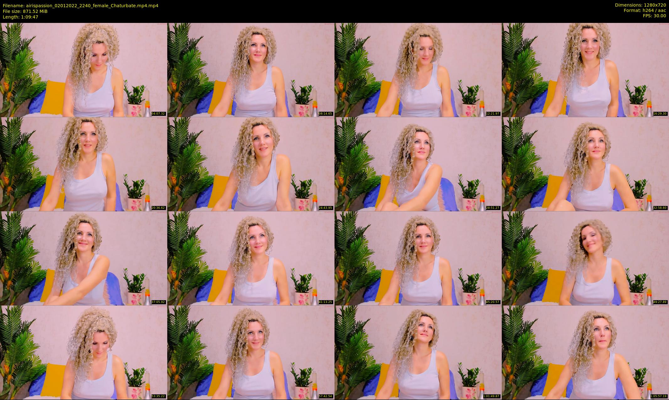 airispassion — 70 minute Chaturbate female cam show recording, 720p, Jan 2, 2022