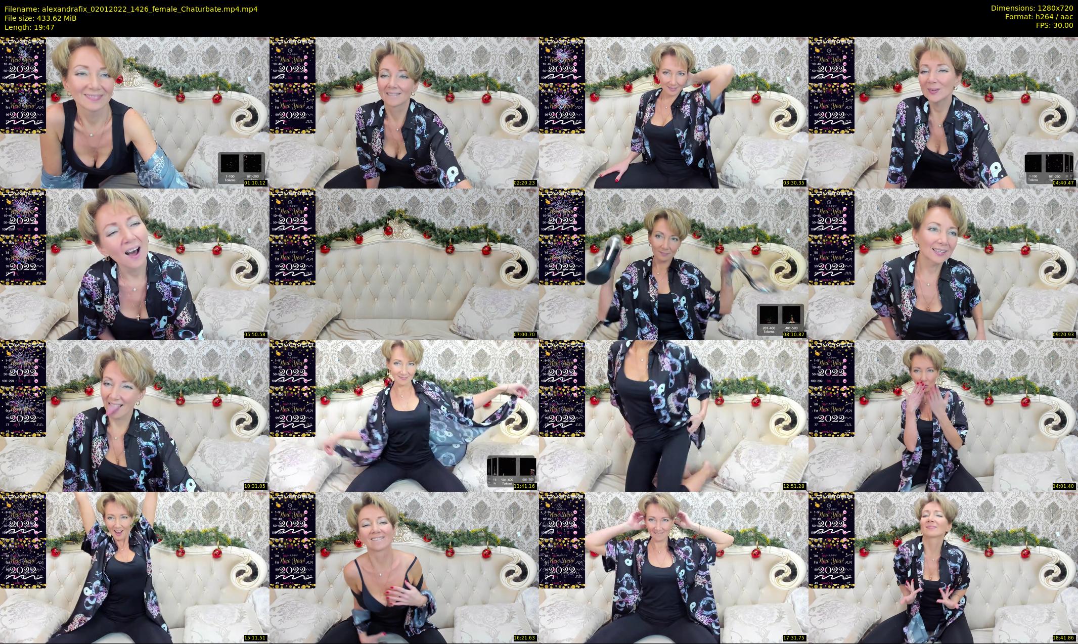 alexandrafix — 20 minute Chaturbate female cam show recording, 720p, Jan 2, 2022