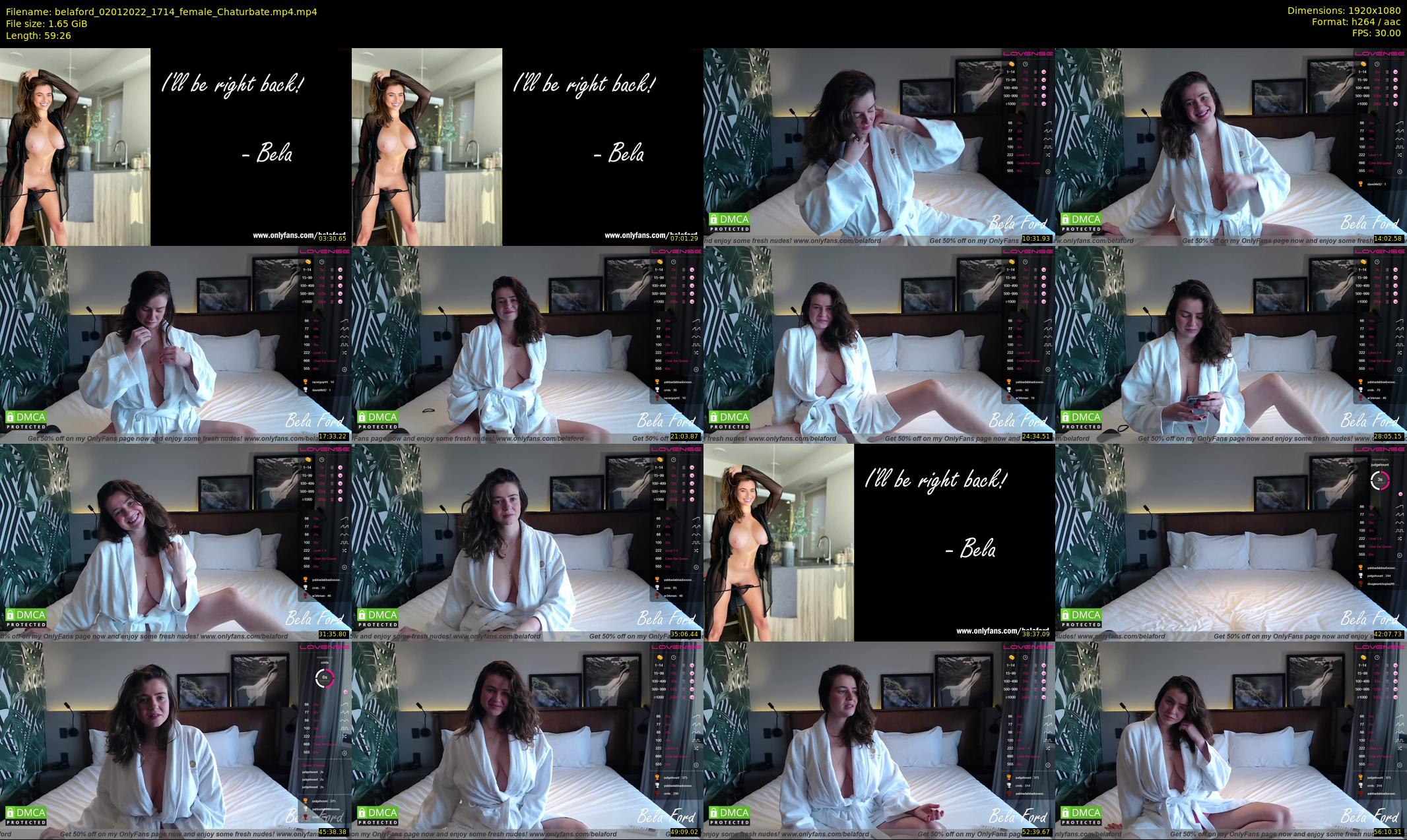 belaford — 60 minute Chaturbate female cam show recording, 1080p, Jan 2, 2022