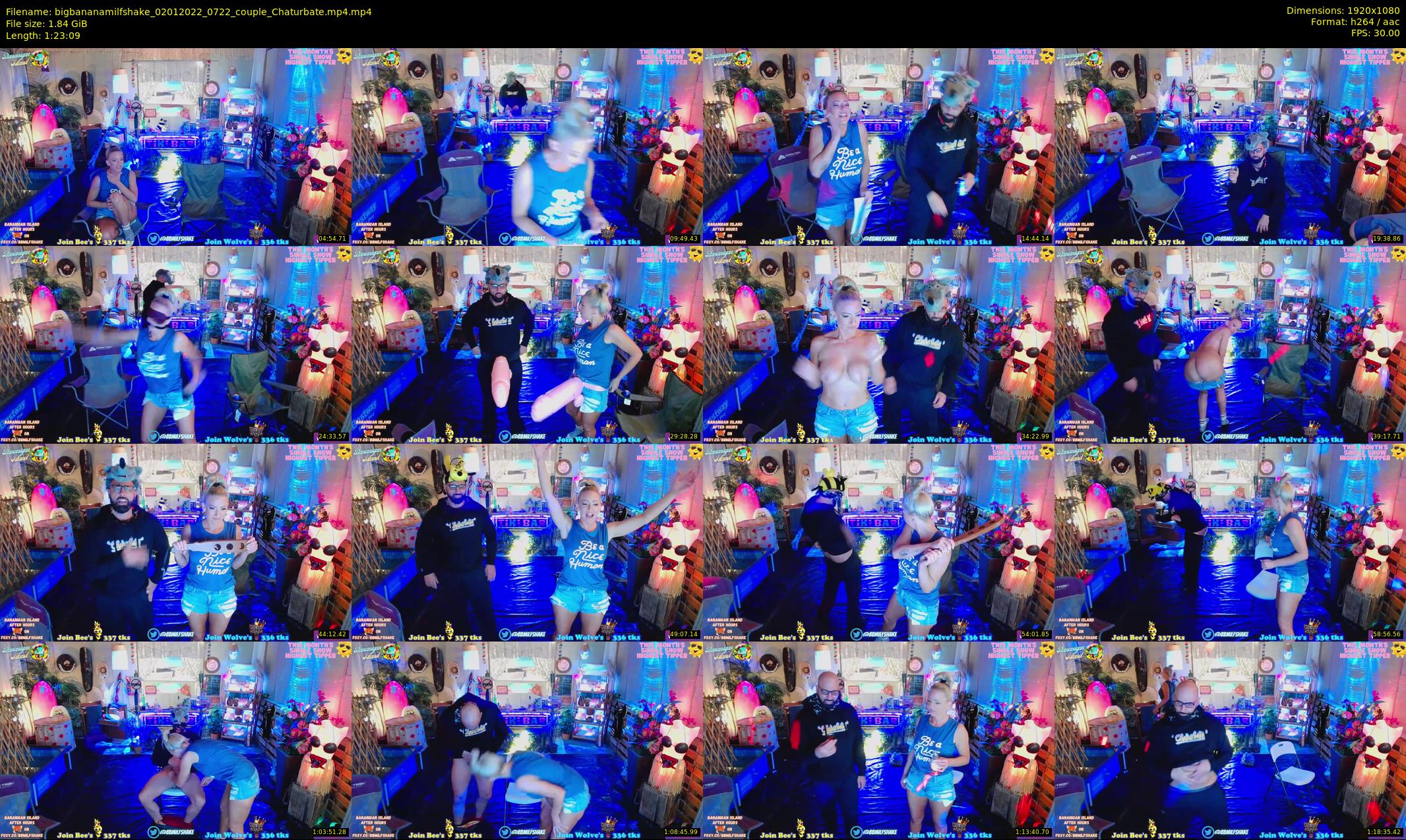 bigbananamilfshake — 84 minute Chaturbate couple cam show recording, 1080p, Jan 2, 2022