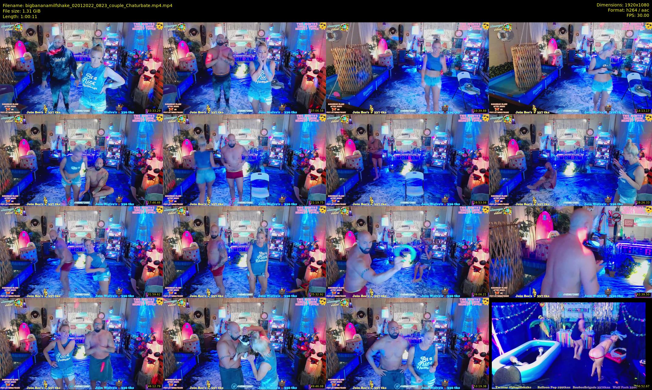 bigbananamilfshake — 61 minute Chaturbate couple cam show recording, 1080p, Jan 2, 2022
