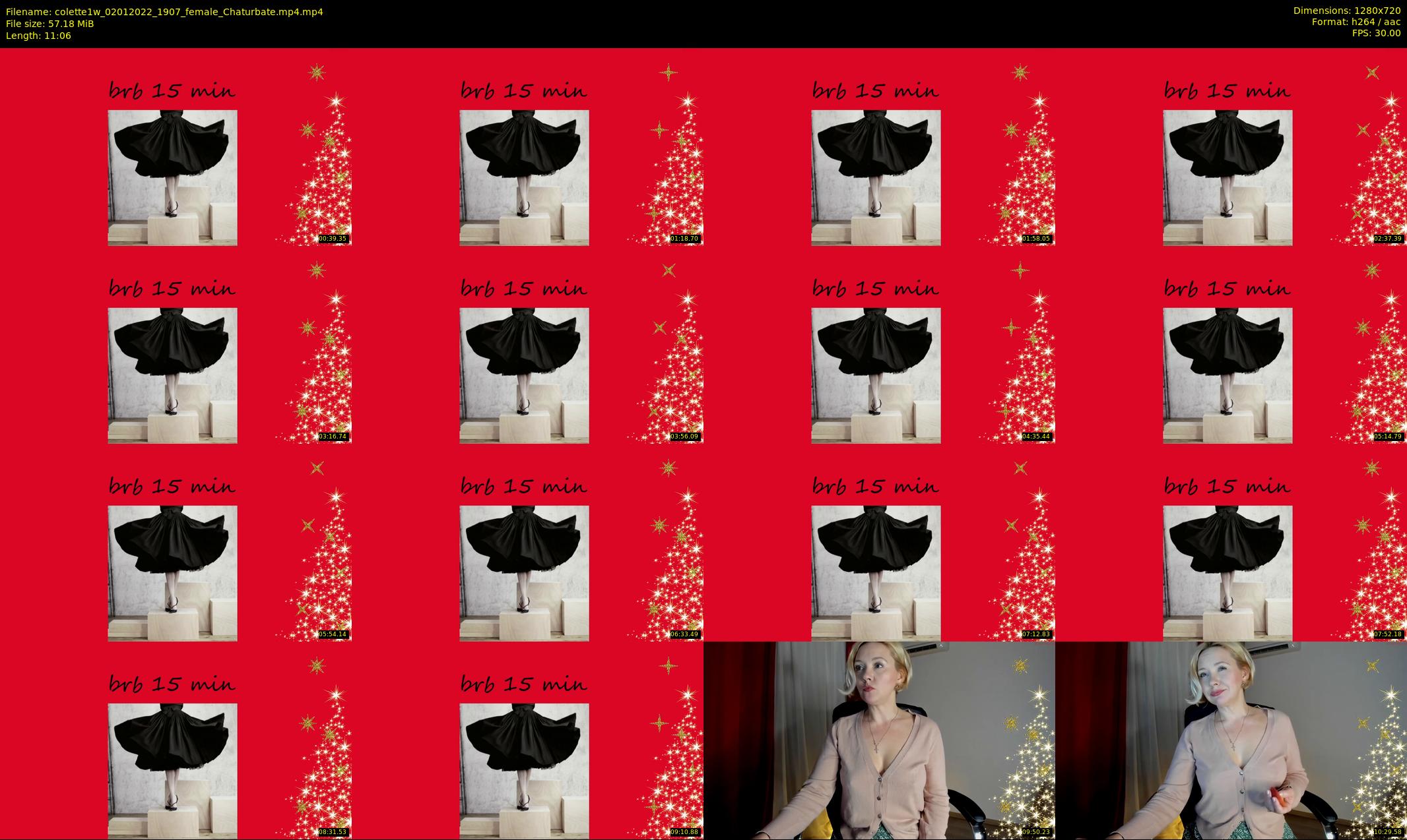 colette1w — 12 minute Chaturbate female cam show recording, 720p, Jan 2, 2022