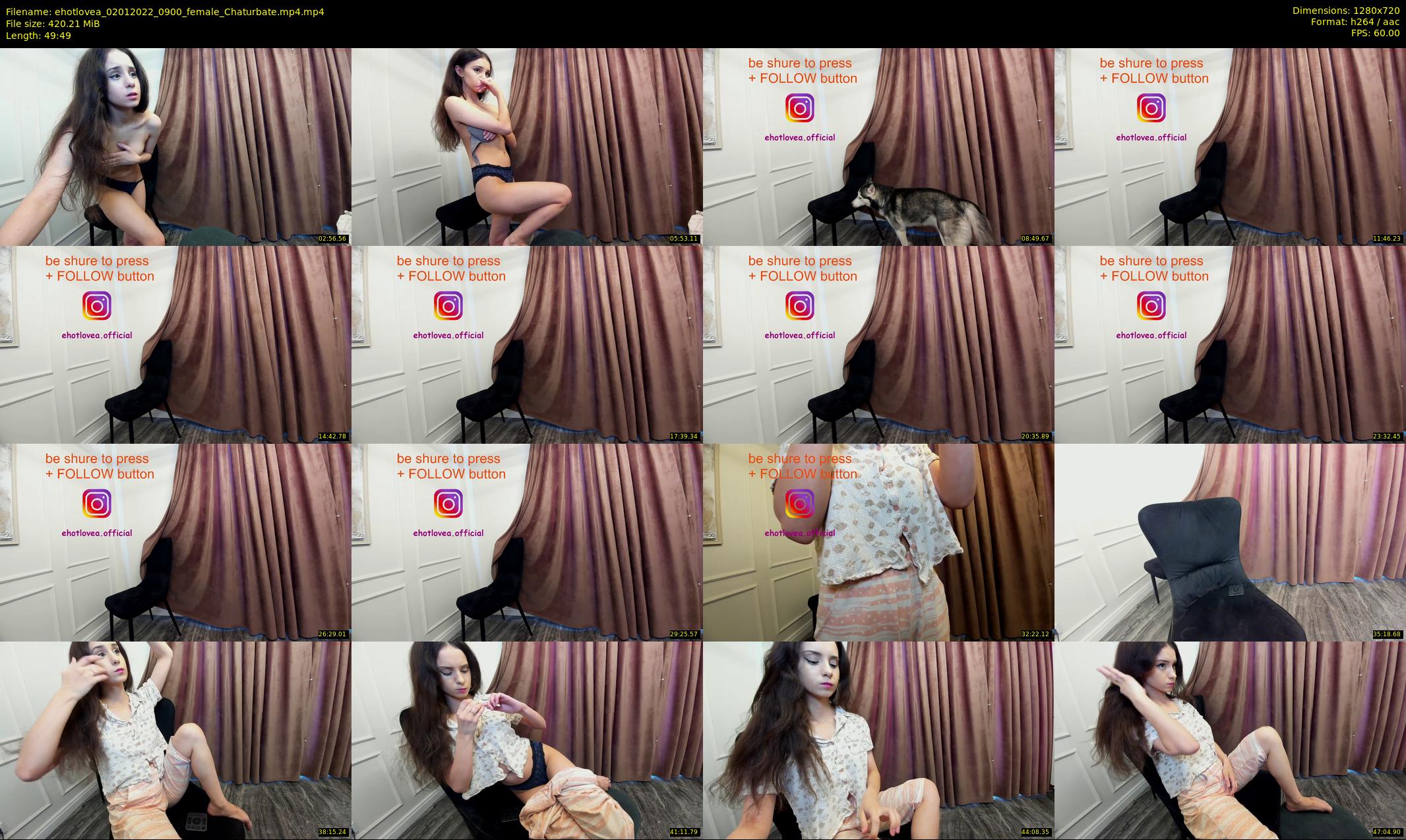 ehotlovea — 50 minute Chaturbate female cam show recording, 720p, Jan 2, 2022