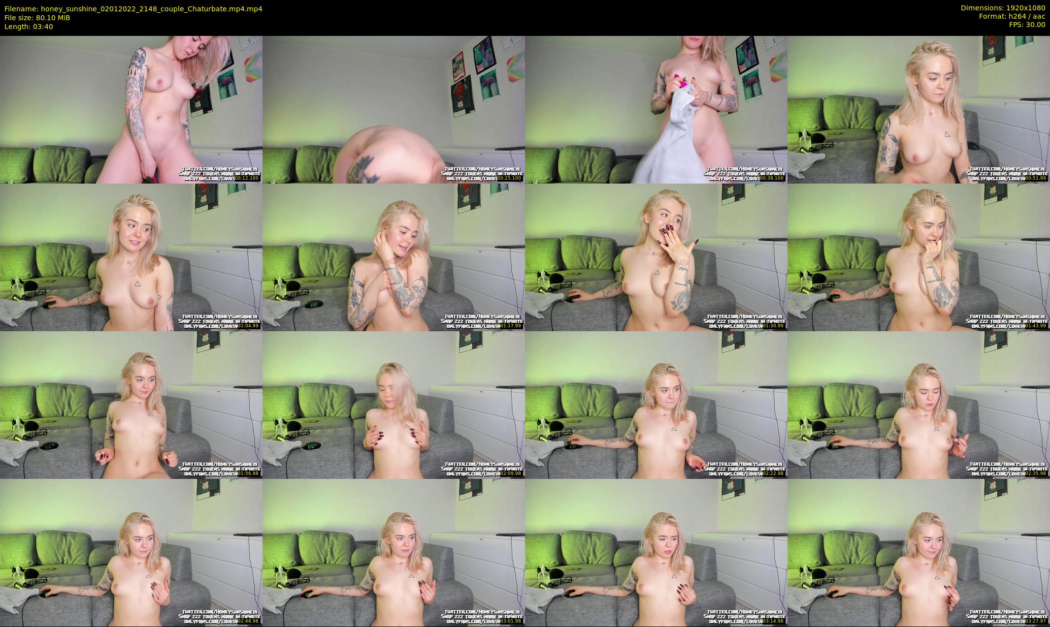 honey_sunshine — 4 minute Chaturbate couple cam show recording, 1080p, Jan 2, 2022