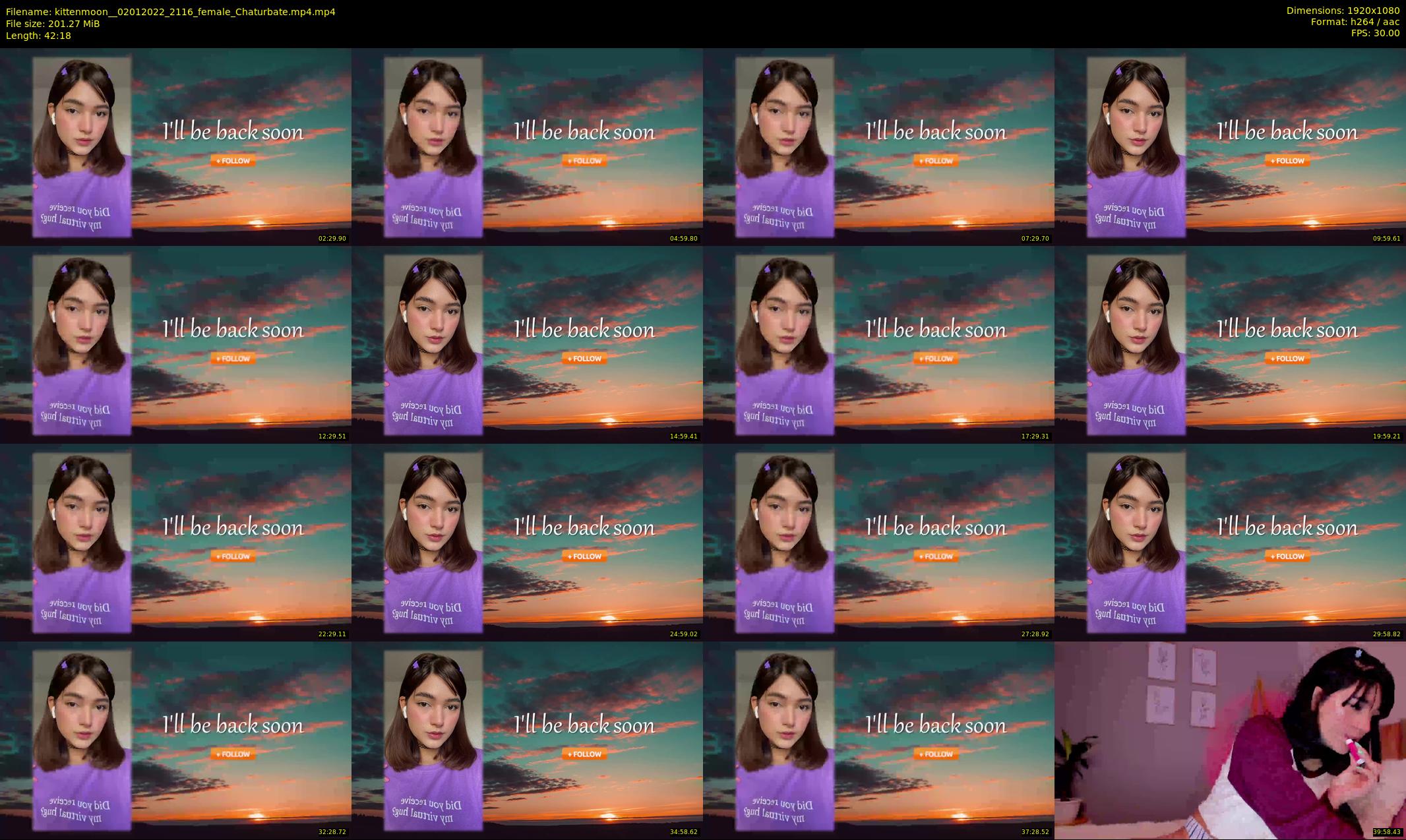 kittenmoon_ — 43 minute Chaturbate female cam show recording, 1080p, Jan 2, 2022